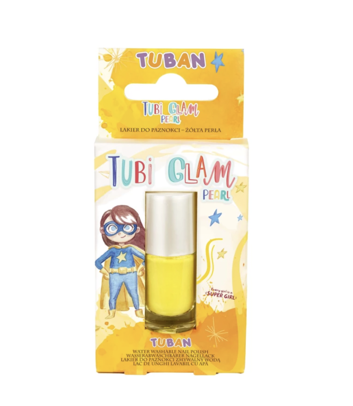 DETSKÝ LAK NA NECHTY TUBI GLAM TUBAN - PERLEŤOVO ŽLTÝ