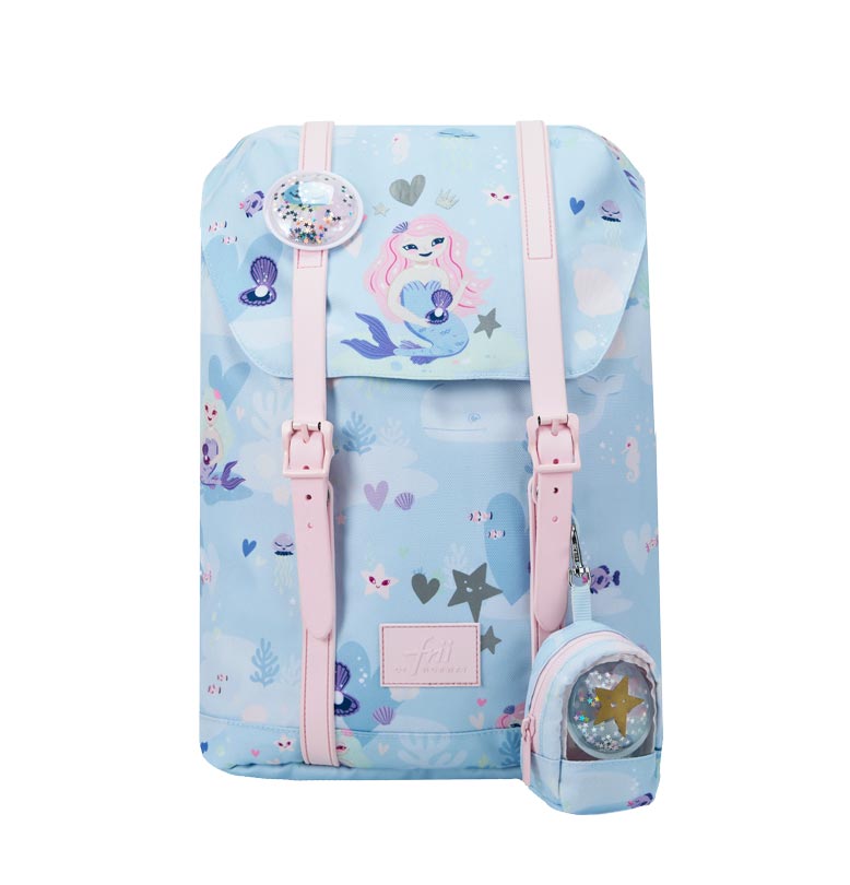 FRII OF NORWAY ERGONOMICKÁ ŠKOLSKÁ TAŠKA RETRO 22 L - MERMAID LIGHT BLUE
