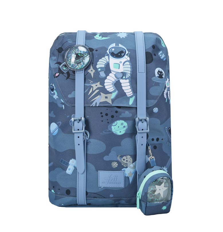 FRII OF NORWAY ERGONOMICKÁ ŠKOLSKÁ TAŠKA RETRO 22 L - ASTRONAUT BLUE DENIM