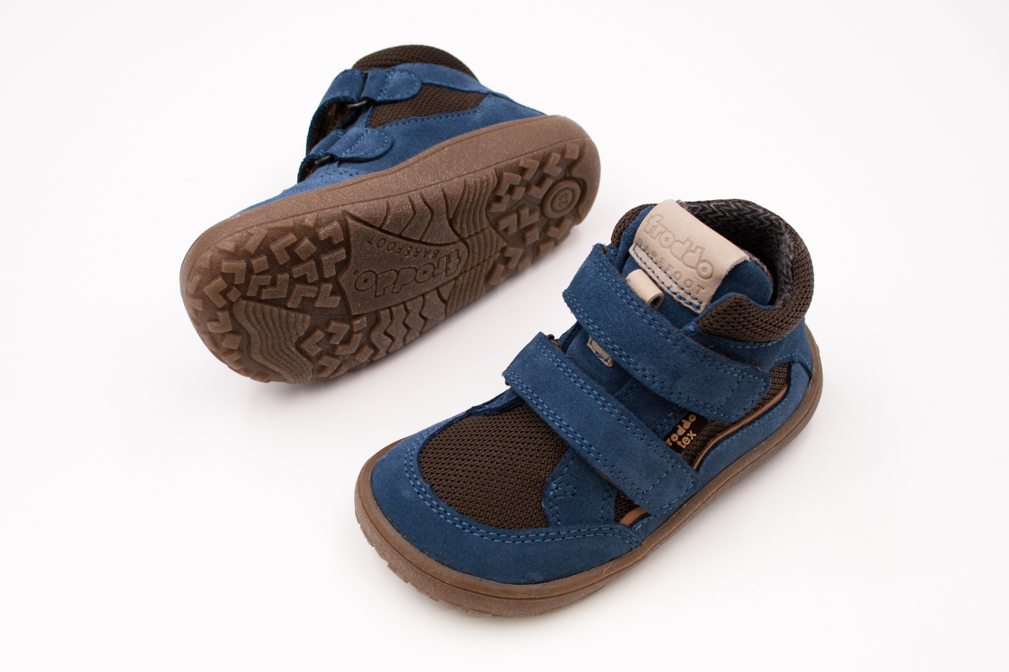 DETSKÉ BAREFOOT TOPÁNKY FRODDO TEX AUTUMN S MEMBRÁNOU - DENIM+ Veľkosť: 23, Vnútorná dĺžka  topánky v cm: 15.2, Vnútorná šírka topánky v cm: 6.4