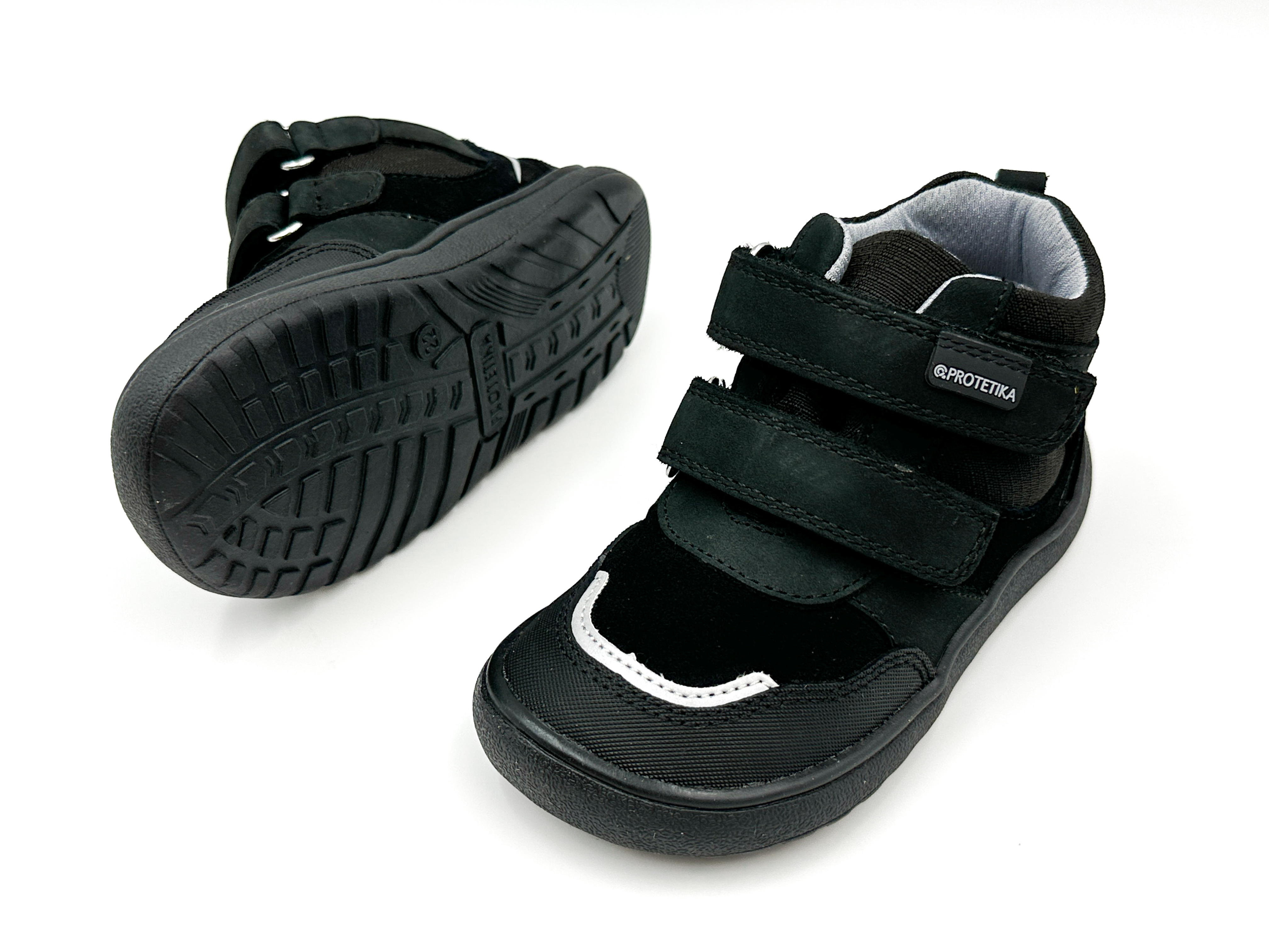 DETSKÉ BAREFOOT ČLENKOVÉ TOPÁNKY PROTETIKA - BANET BLACK TEX Veľkosť: 19, Vnútorná dĺžka  topánky v cm: 12.1, Vnútorná šírka topánky v cm: 5.5