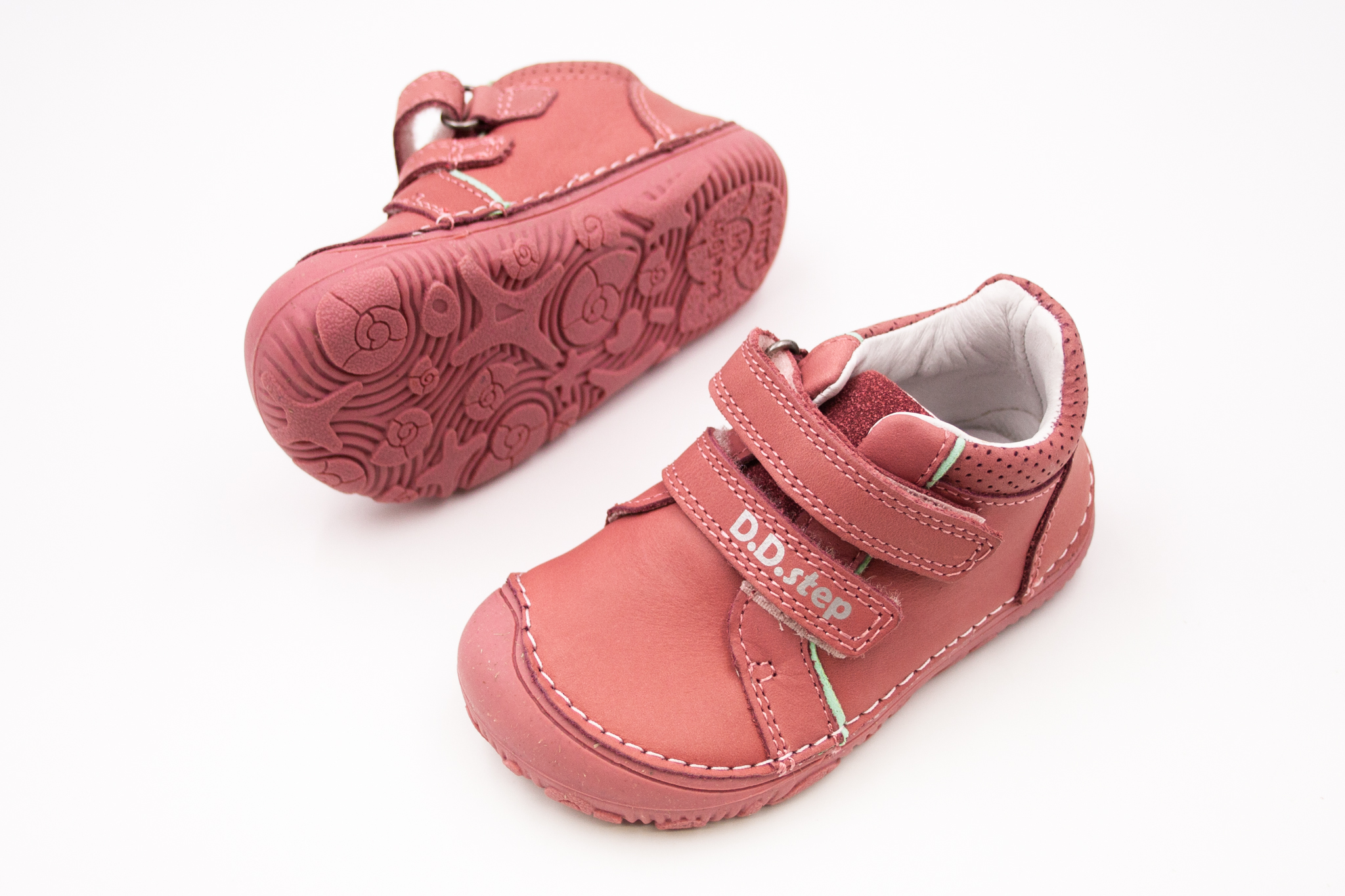 DETSKÉ BAREFOOT TOPÁNKY D.D.STEP 073 - DARK PINK Veľkosť: 20, Vnútorná dĺžka  topánky v cm: 12.8, Vnútorná šírka topánky v cm: 6