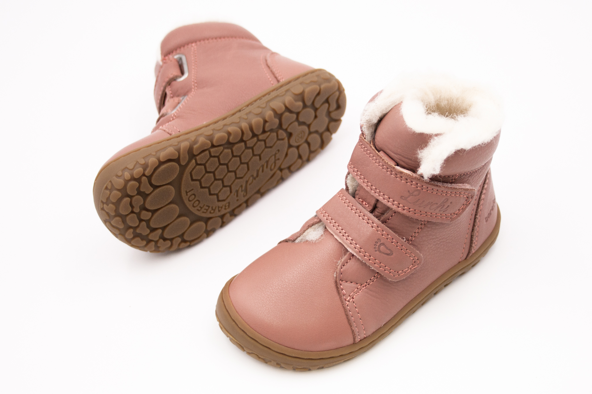 Lurchi  DETSKÉ ZIMNÉ BAREFOOT TOPÁNKY LURCHI NIK - AMBER ROSE Veľkosť: 25, 11: 16.5, Vnútorná šírka topánky v cm: 6.3