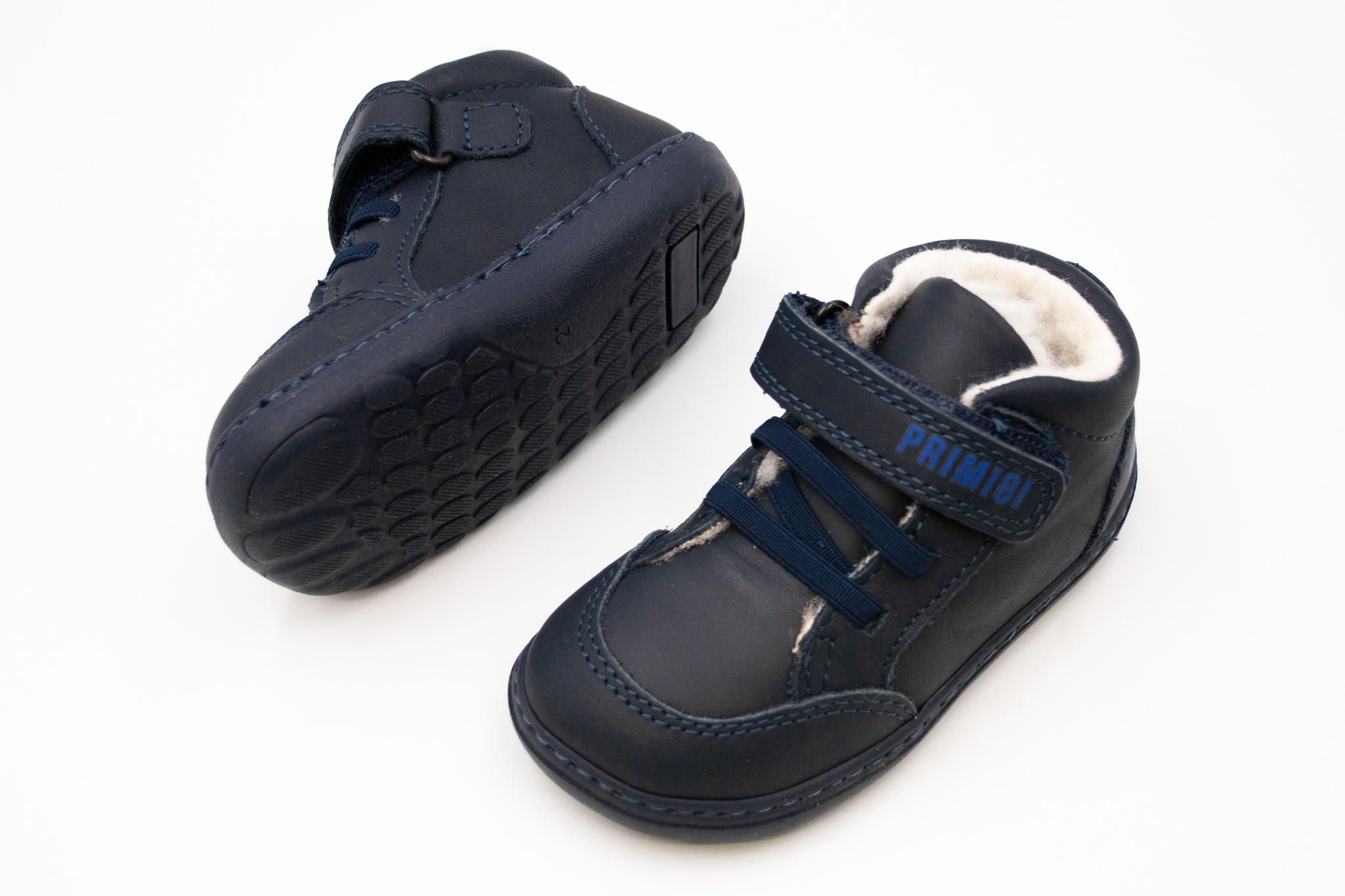 Primigi  DETSKÉ BAREFOOT ZIMNÉ TOPÁNKY PRIMIGI WOOLY - CLOUD/NAVY Veľkosť: 20, 11: 12.5, Vnútorná šírka topánky v cm: 5.8
