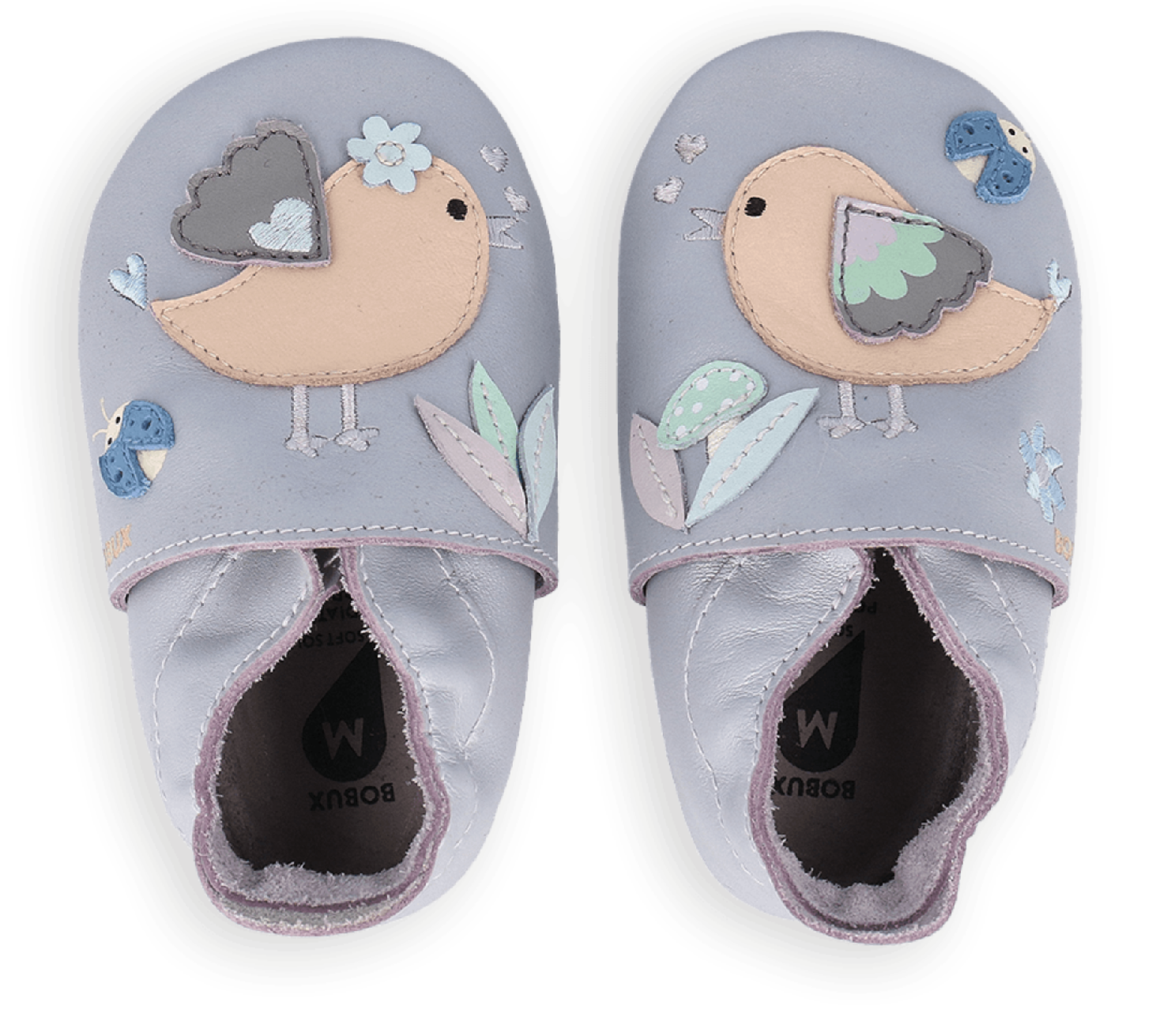 DETSKÉ BAREFOOT CAPAČKY BOBUX - SONGBIRD MAUVE Veľkosť: 20, Vnútorná dĺžka  topánky v cm: 12.5, Vnútorná šírka topánky v cm: 5.8