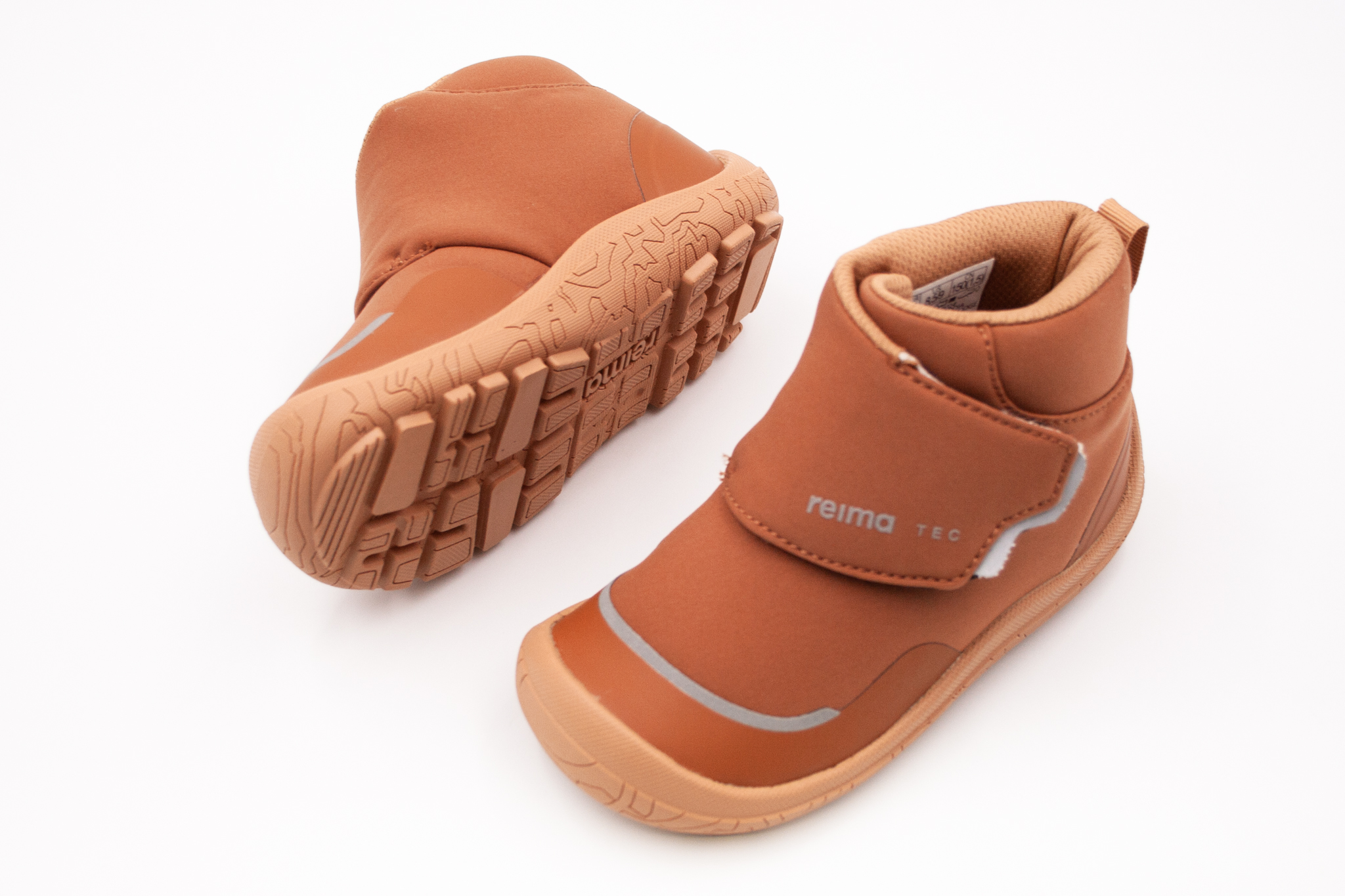 DETSKÉ ČLENKOVÉ BAREFOOT TOPÁNKY REIMA HYPPII - CINNAMON BROWN Veľkosť: 22, Vnútorná dĺžka  topánky v cm: 14.5, Vnútorná šírka topánky v cm: 6.2