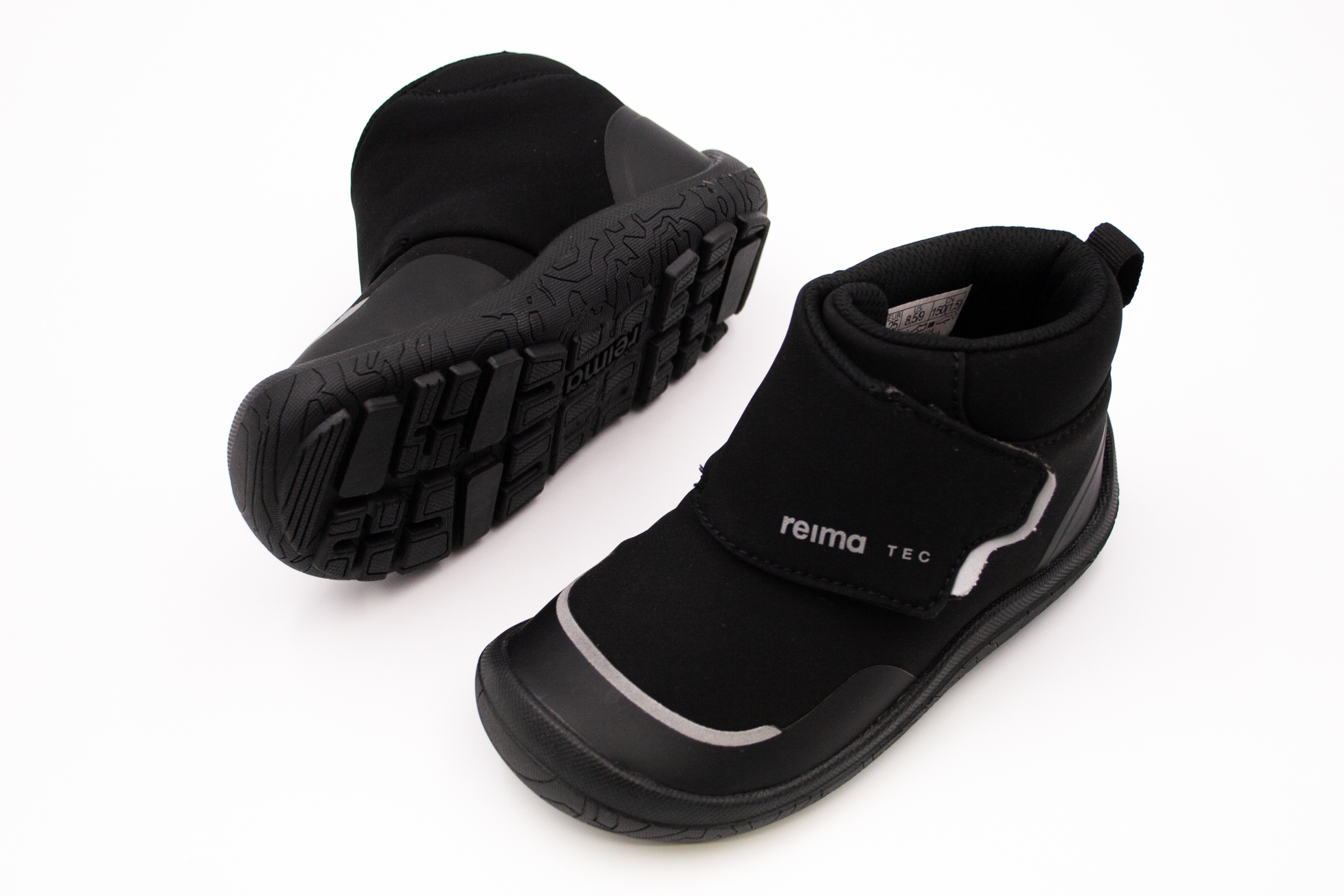 DETSKÉ ČLENKOVÉ BAREFOOT TOPÁNKY REIMA HYPPII - BLACK Veľkosť: 22, Vnútorná dĺžka  topánky v cm: 14.5, Vnútorná šírka topánky v cm: 6.2