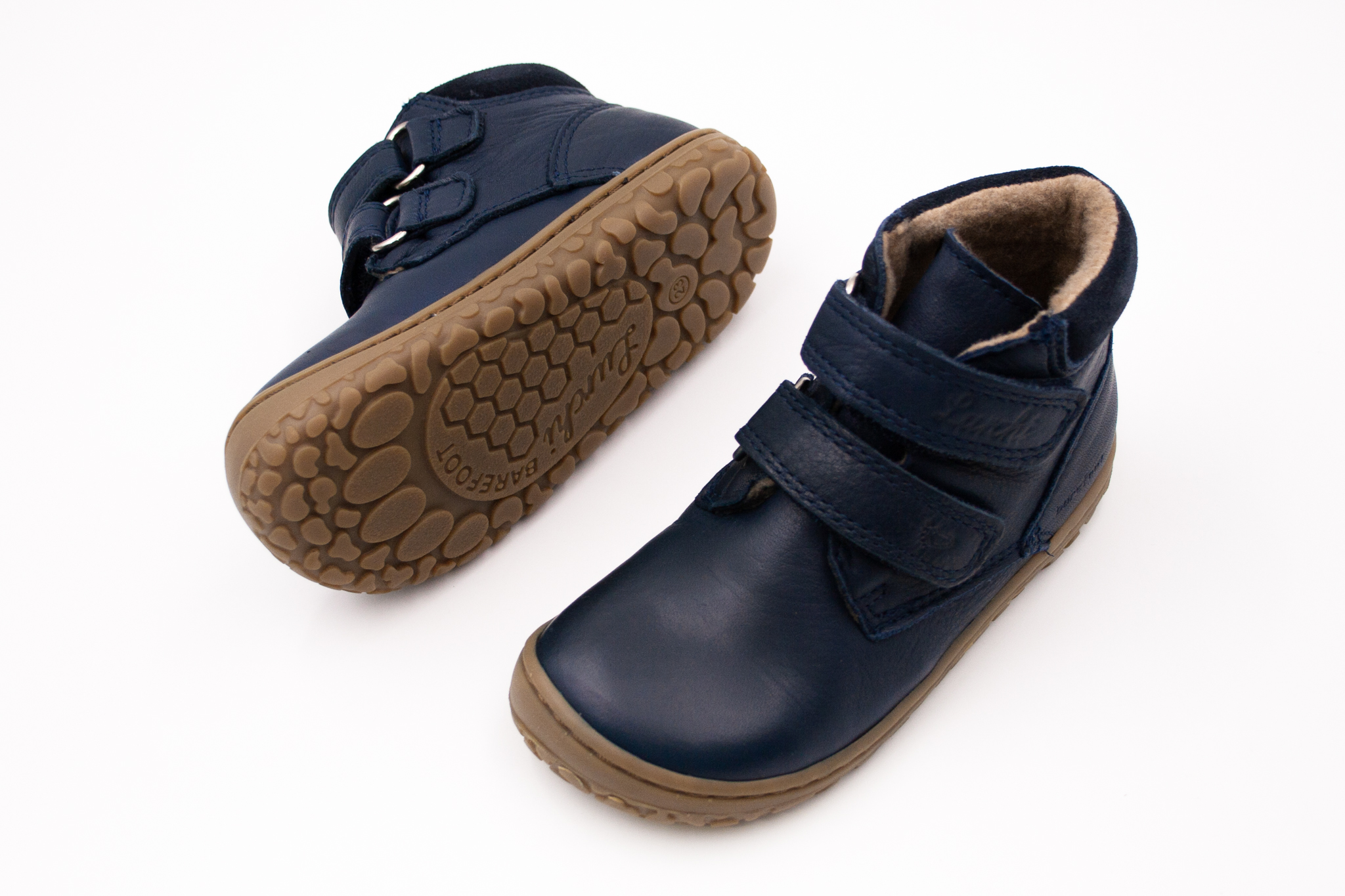 Lurchi  DETSKÉ BAREFOOT ČLENKOVÉ TOPÁNKY LURCHI NINO FLEECE - AZUL Veľkosť: 24, 11: 15.8, Vnútorná šírka topánky v cm: 6.1