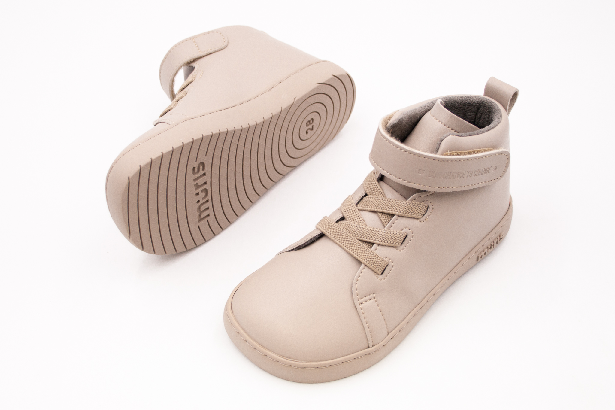 DETSKÉ BAREFOOT TOPÁNKY MURIS OSLO JUNIOR - WARM TAUPE Veľkosť: 31, Vnútorná dĺžka  topánky v cm: 19.7, Vnútorná šírka topánky v cm: 7.6