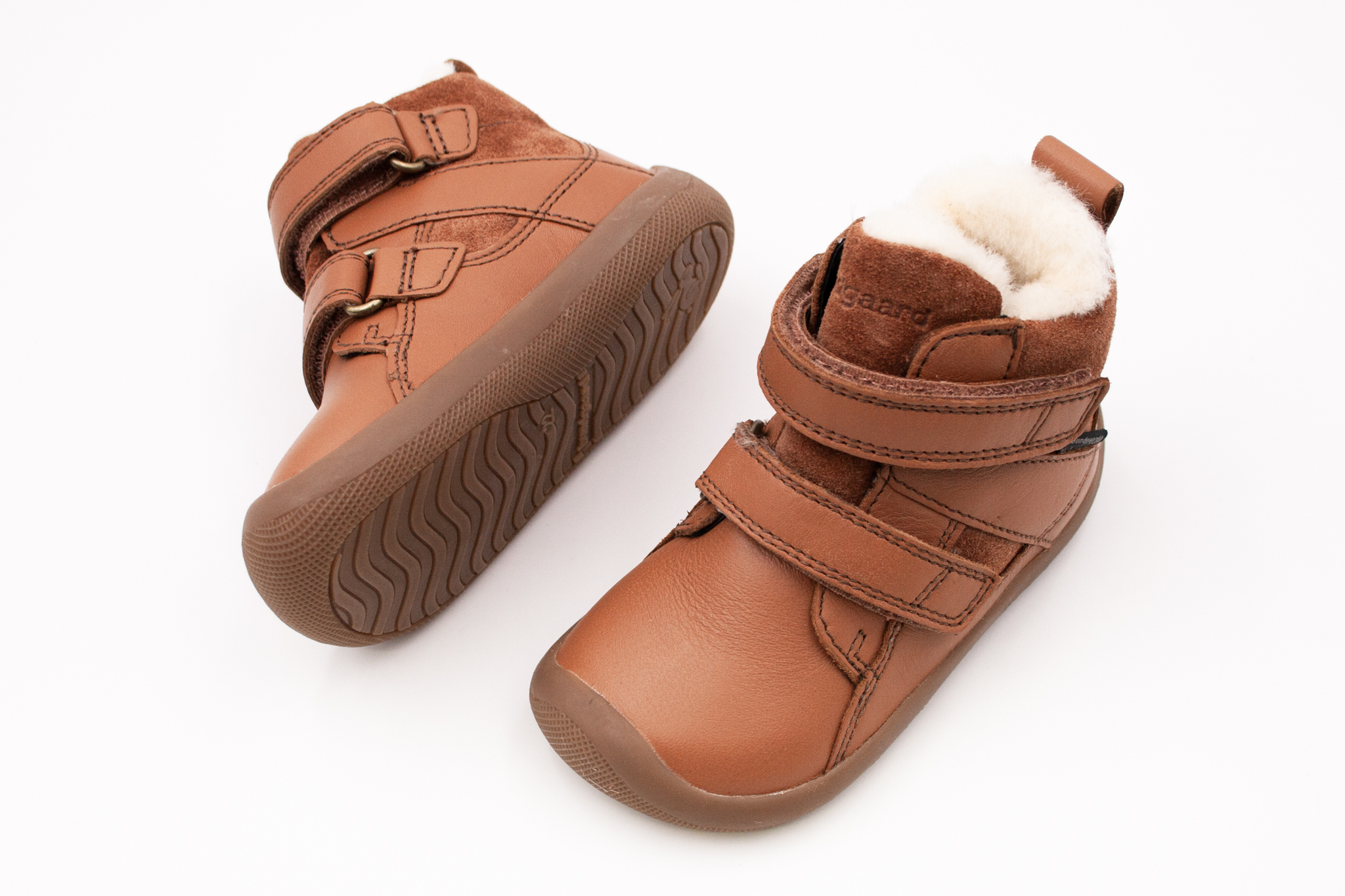 Bundgaard  DETSKÉ BAREFOOT ZIMNÉ TOPÁNKY BUNDGAARD WILLIE STRAP TEX - COGNAC Veľkosť: 29, 11: 18, Vnútorná šírka topánky v cm: 6.9