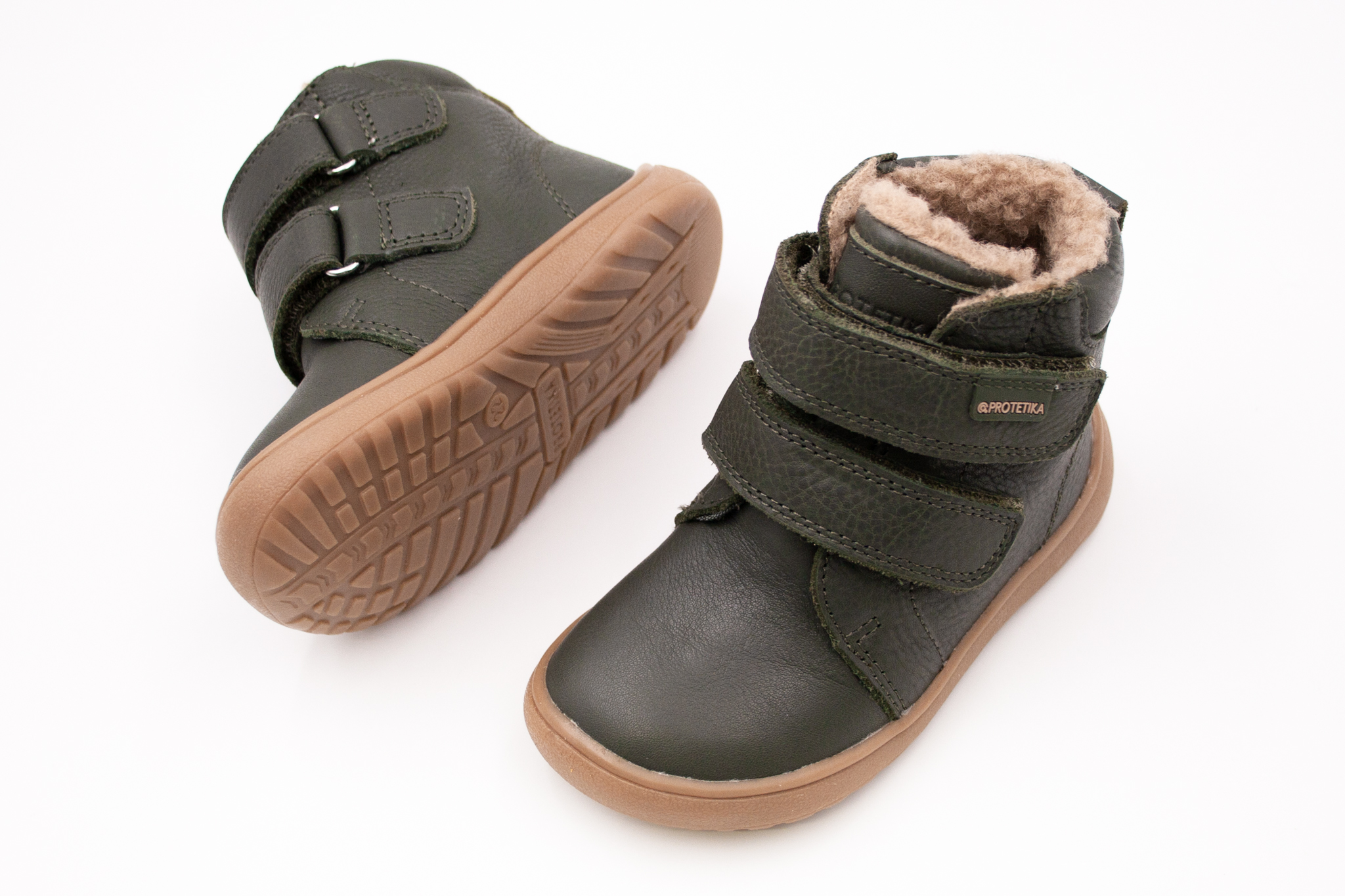 Protetika  DETSKÉ BAREFOOT ZIMNÉ TOPÁNKY PROTETIKA - DARYK KHAKI TEX Veľkosť: 26, 11: 16.7, Vnútorná šírka topánky v cm: 6.8