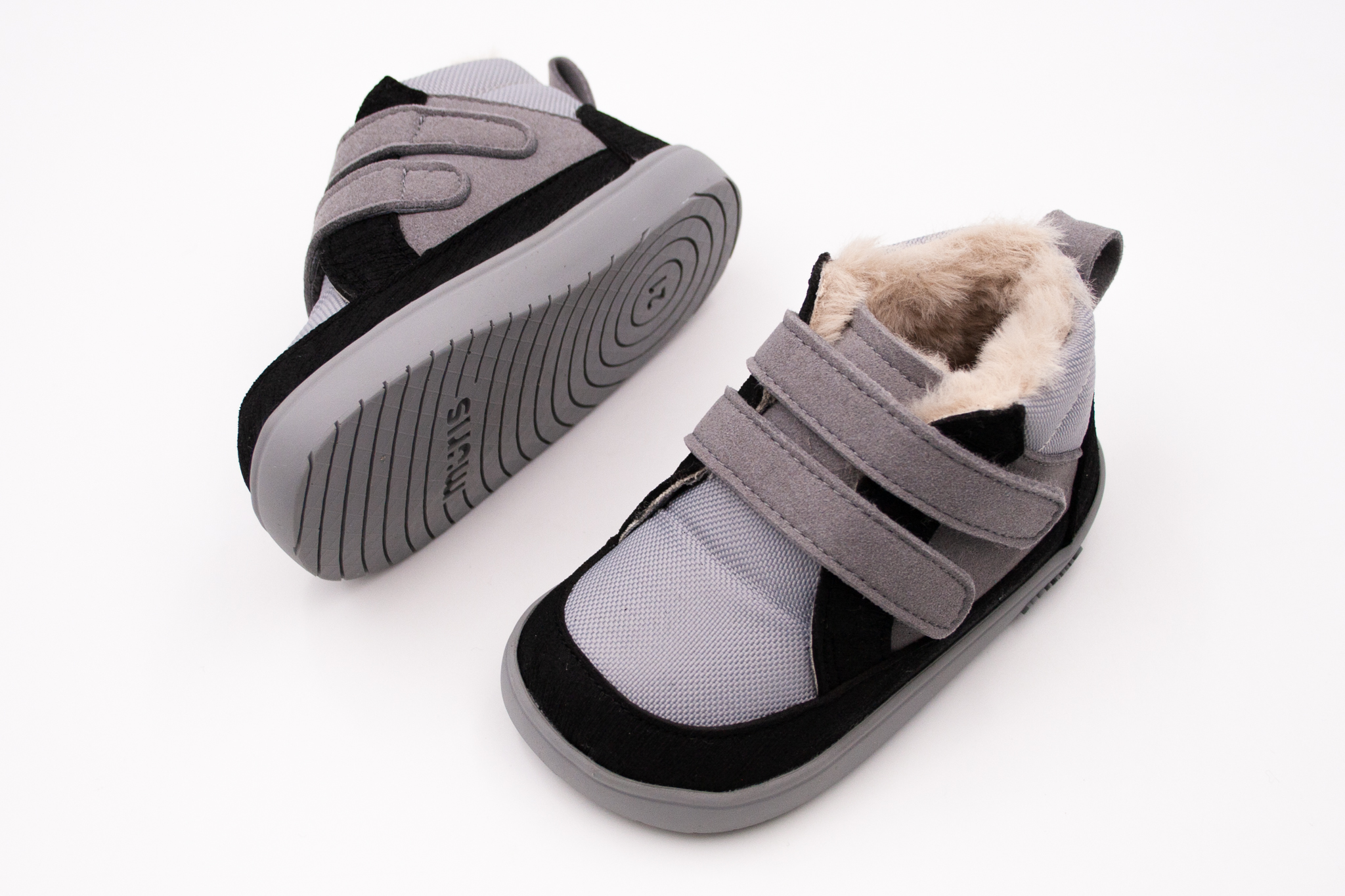 Muris  DETSKÉ ZIMNÉ BAREFOOT TOPÁNKY MURIS BALTIC MINI - WARM GRAY Veľkosť: 20, 11: 12.5, Vnútorná šírka topánky v cm: 6