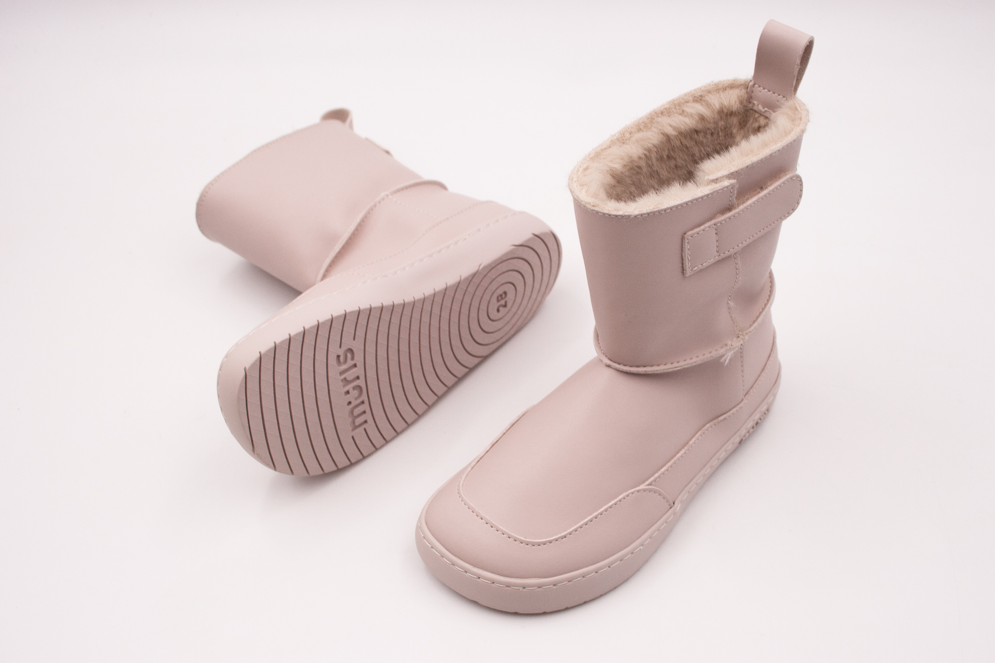 Muris  DETSKÉ ZIMNÉ BAREFOOT TOPÁNKY MURIS SIBERIA JUNIOR - SOFT PINK Veľkosť: 31, 11: 19.7, Vnútorná šírka topánky v cm: 7.6
