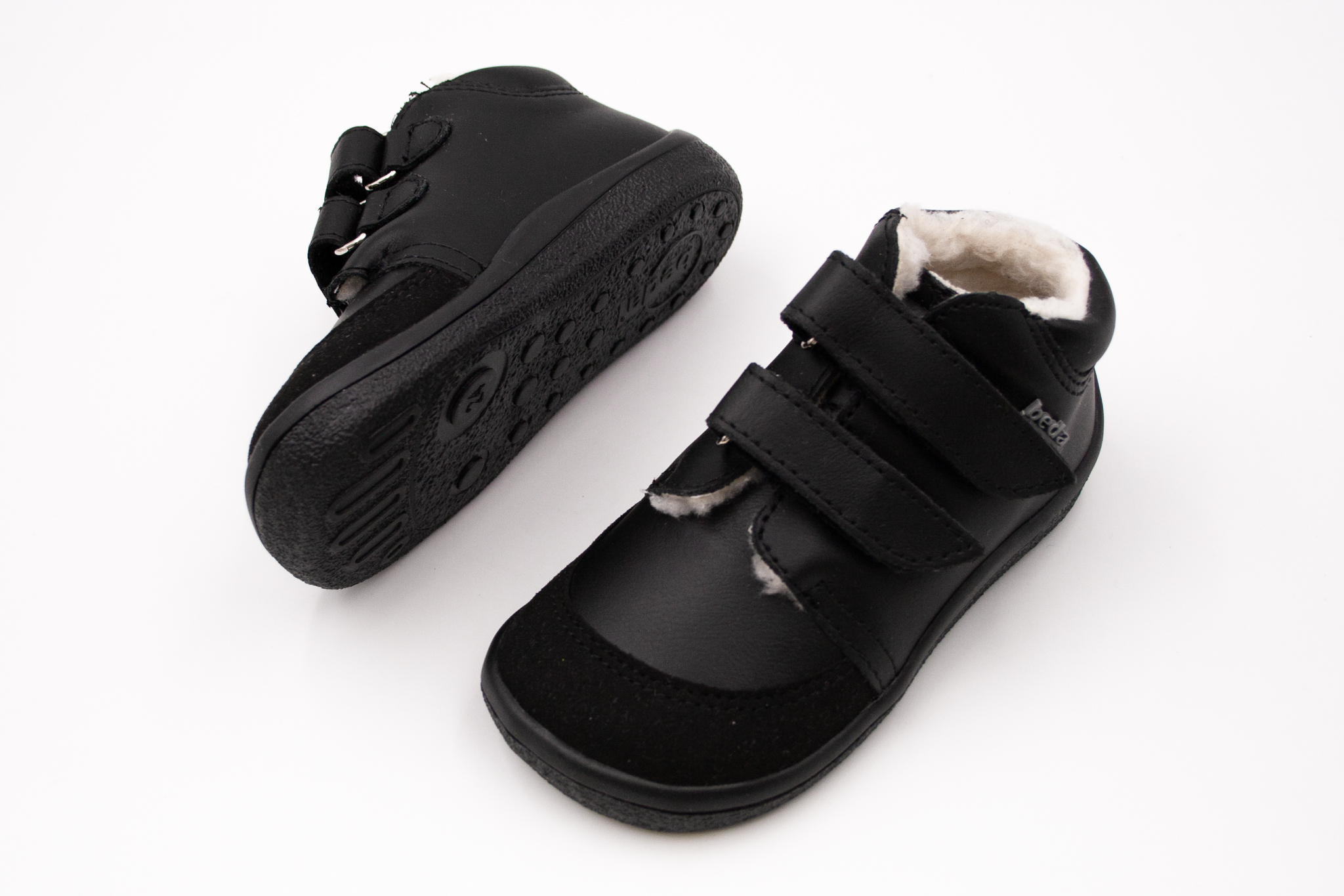 Beda  DETSKÉ BAREFOOT ZIMNÉ TOPÁNKY BEDA S MEMBRÁNOU - JUST BLACK Veľkosť: 25, 11: 15.5, Vnútorná šírka topánky v cm: 6.6