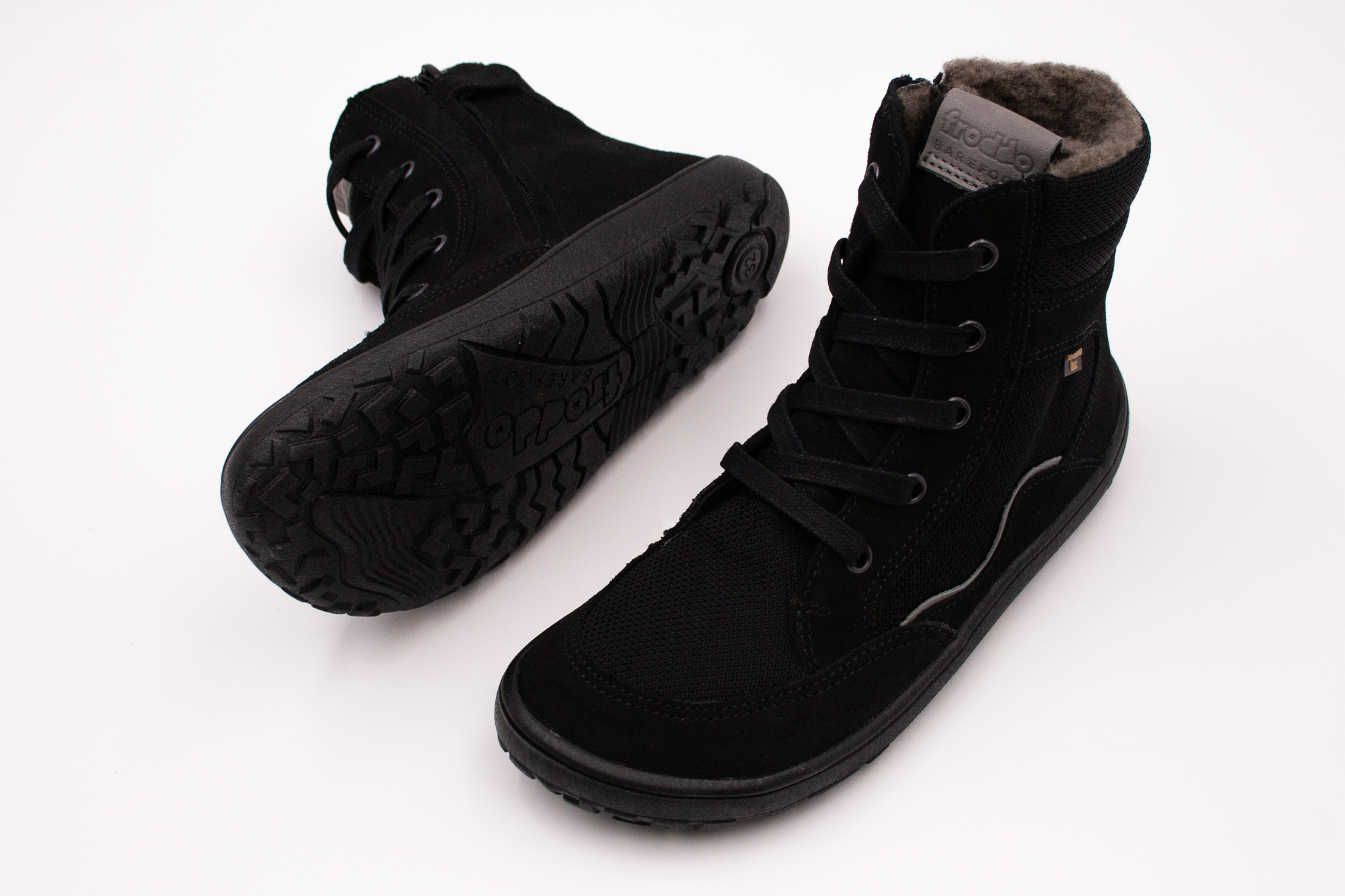 Froddo  BAREFOOT ZIMNÉ TOPÁNKY FRODDO BAREFOOT TEX WOOL GROW - BLACK Veľkosť: 31, 11: 20.6, Vnútorná šírka topánky v cm: 7.8