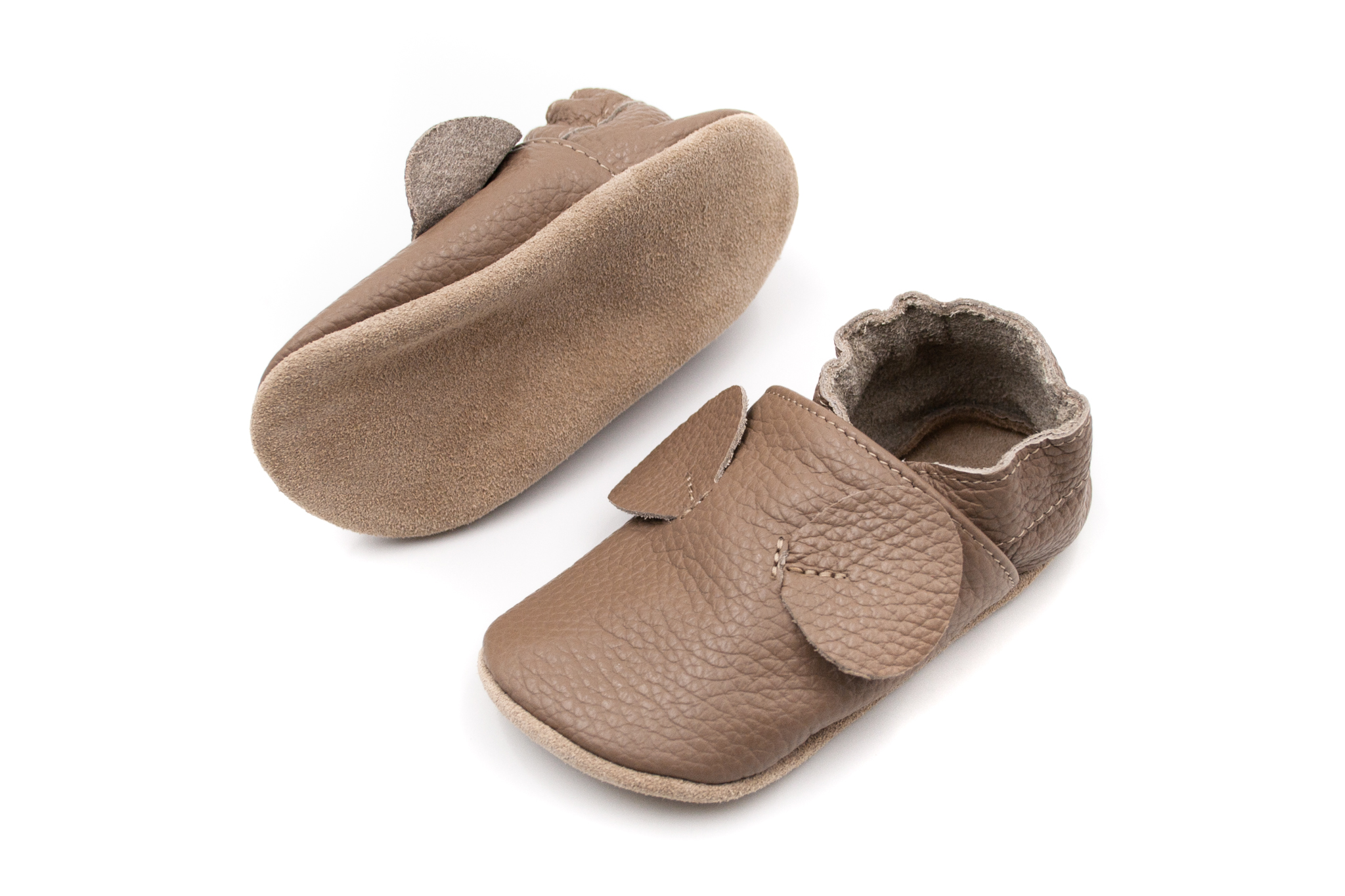 Funky Monkey  DETSKÉ BAREFOOT CAPAČKY FUNKY MONKEY SOFT EARS - COFFE Veľkosť: 16, Vnútorná dĺžka  topánky v cm: 11.7, Vnútorná šírka topánky v cm: …