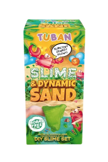 DIY SLIME SADA NA VÝROBU SLIZU TUBAN - S DYNAMICKÝM PIESKOM