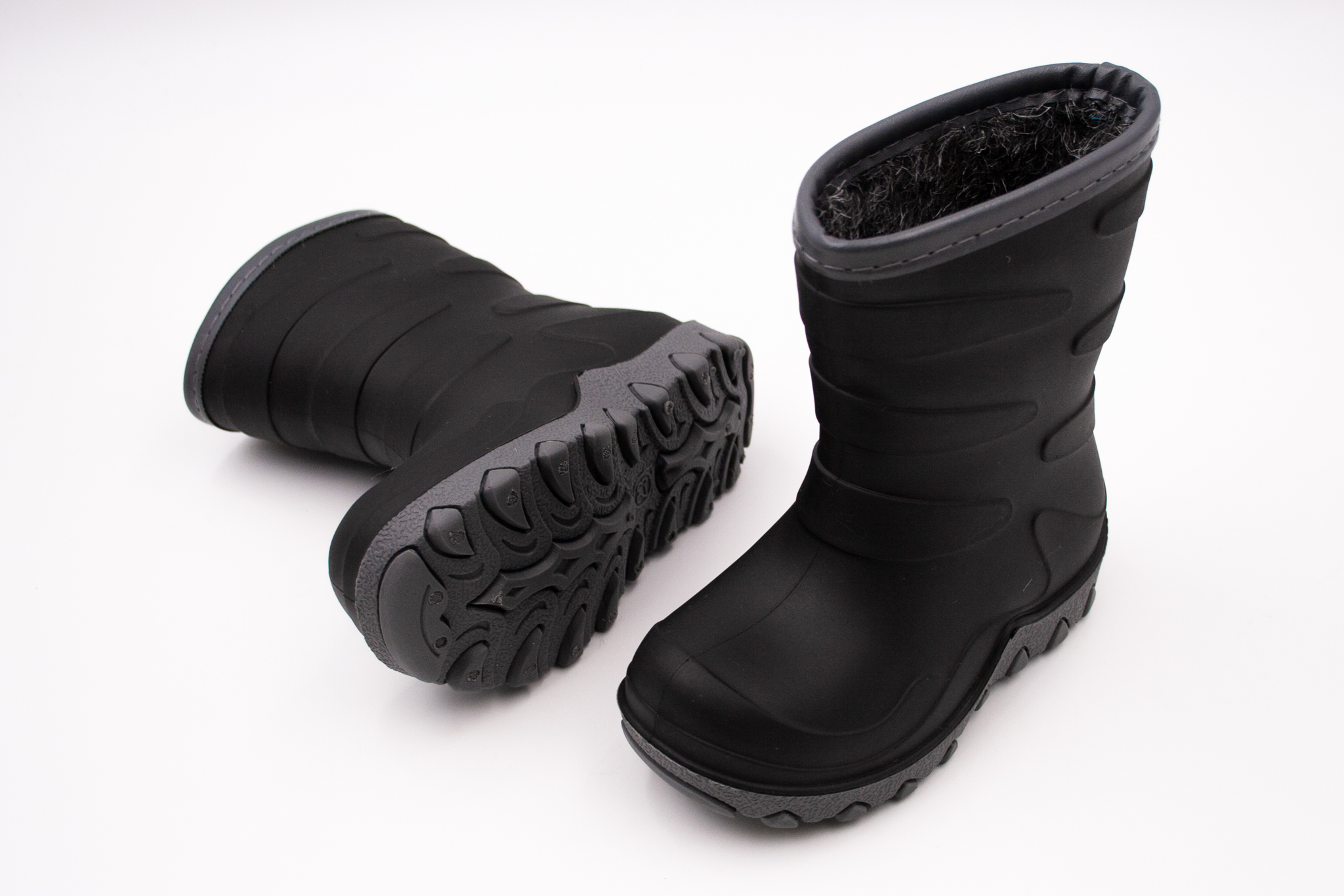 Mikk-Line  DETSKÉ ZATEPLENÉ GUMÁKY MIKK-LINE THERMAL BOOTS - BLACK Veľkosť: 24, 11: 15.6, Vnútorná šírka topánky v cm: 6.5