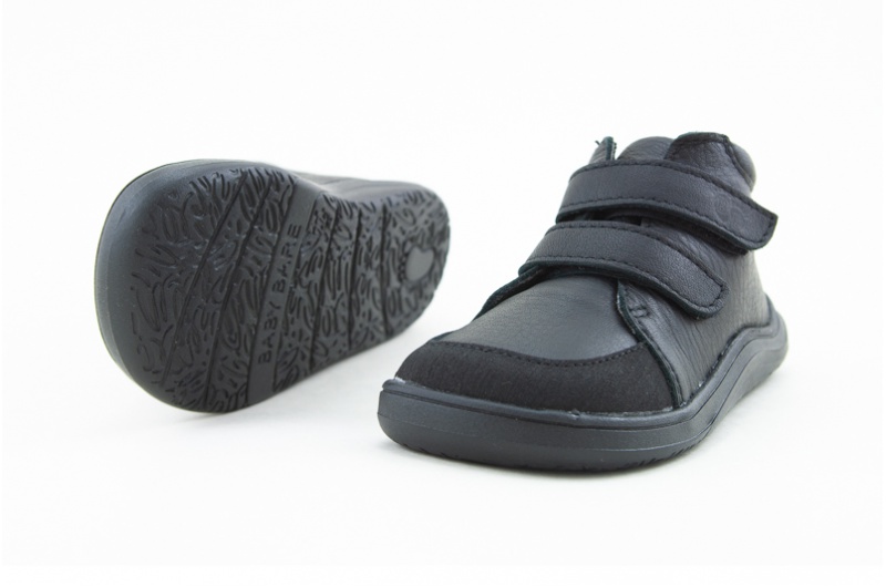 BABY BARE SHOES FEBO FALL S MEMBRÁNOU - ALL BLACK Veľkosť: 22, Vnútorná dĺžka  topánky v cm: 14.4, Vnútorná šírka topánky v cm: 6.5