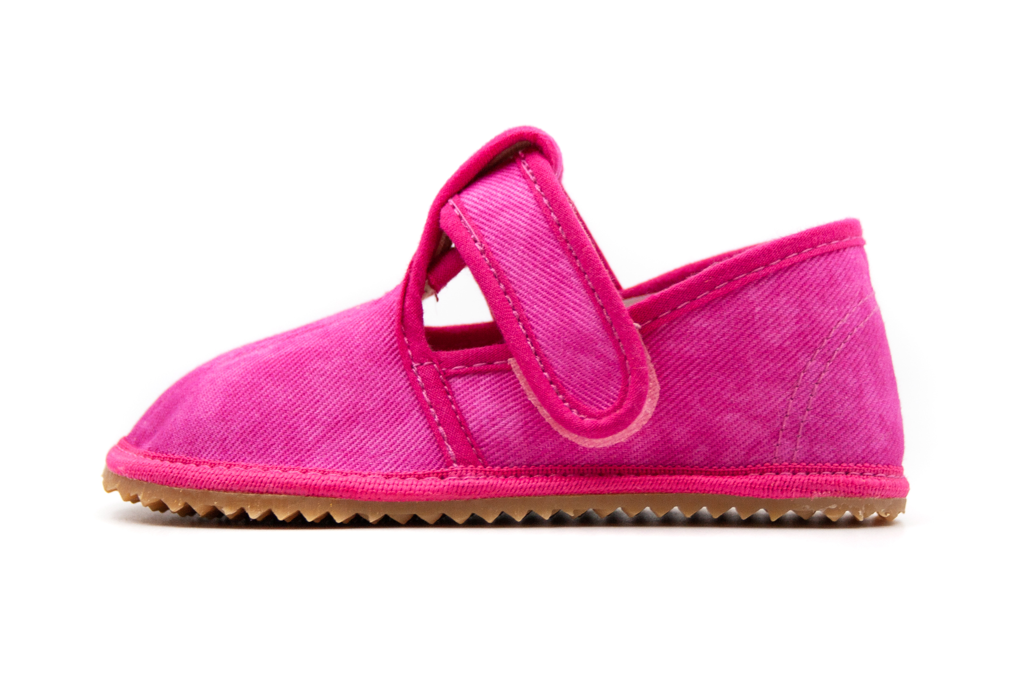 DETSKÉ BAREFOOT PAPUČE BEDA UŽŠIE (SLIM) - PINK BATIK Veľkosť: 25, Vnútorná dĺžka  topánky v cm: 16.2, Vnútorná šírka topánky v cm: 6.1