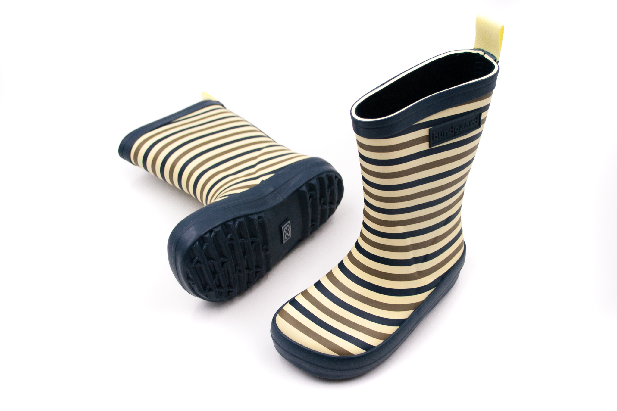 DETSKÉ GUMÁKY BUNDGAARD CHARLY HIGH NEW - OCEANIC STRIPE Veľkosť: 26, Vnútorná dĺžka  topánky v cm: 17, Vnútorná šírka topánky v cm: 6.9