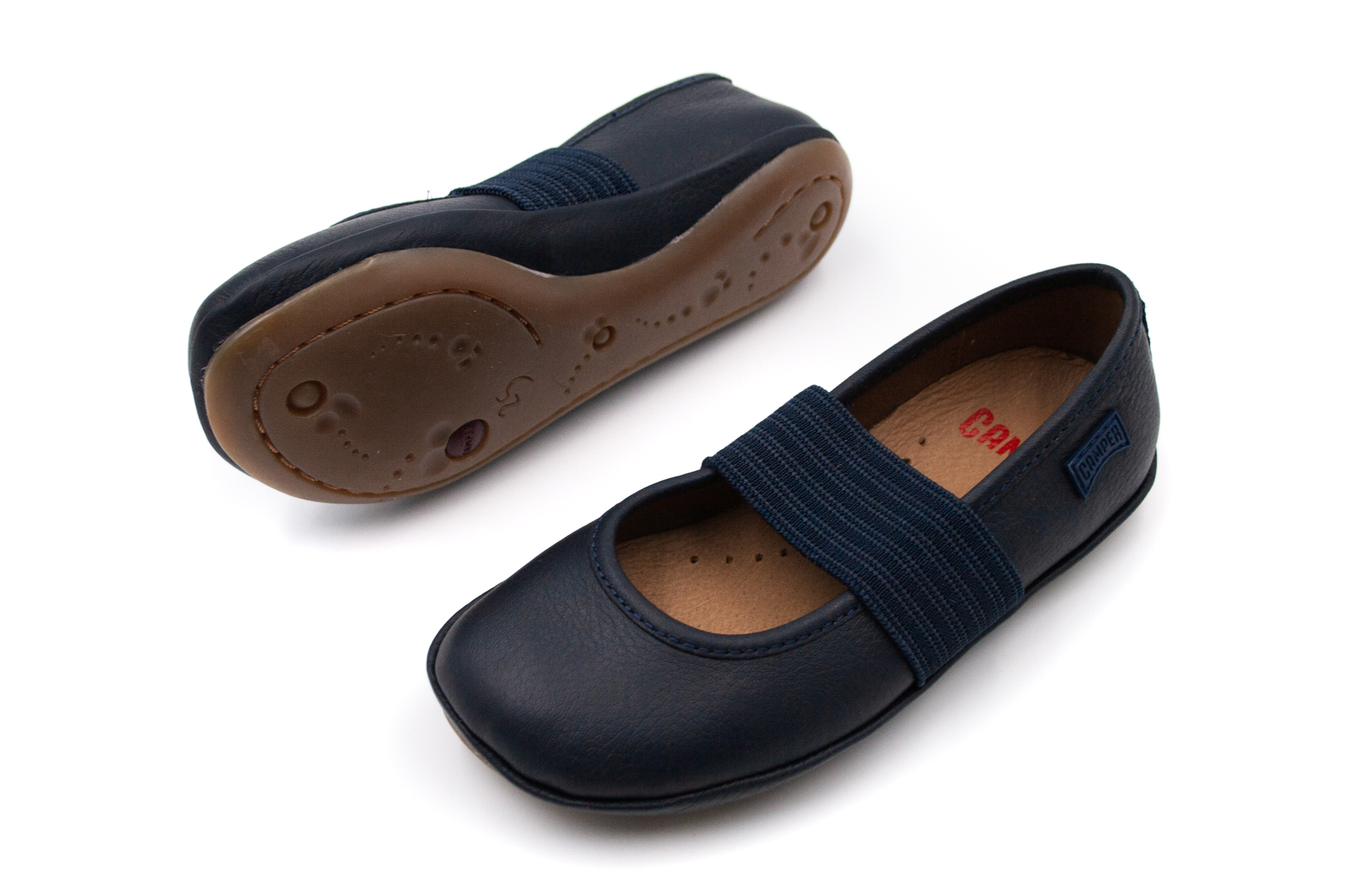 DETSKÉ BAREFOOT BALERÍNKY CAMPER SELLA HYPNOS - BLUE Veľkosť: 26, Vnútorná dĺžka  topánky v cm: 16.8, Vnútorná šírka topánky v cm: 6.8