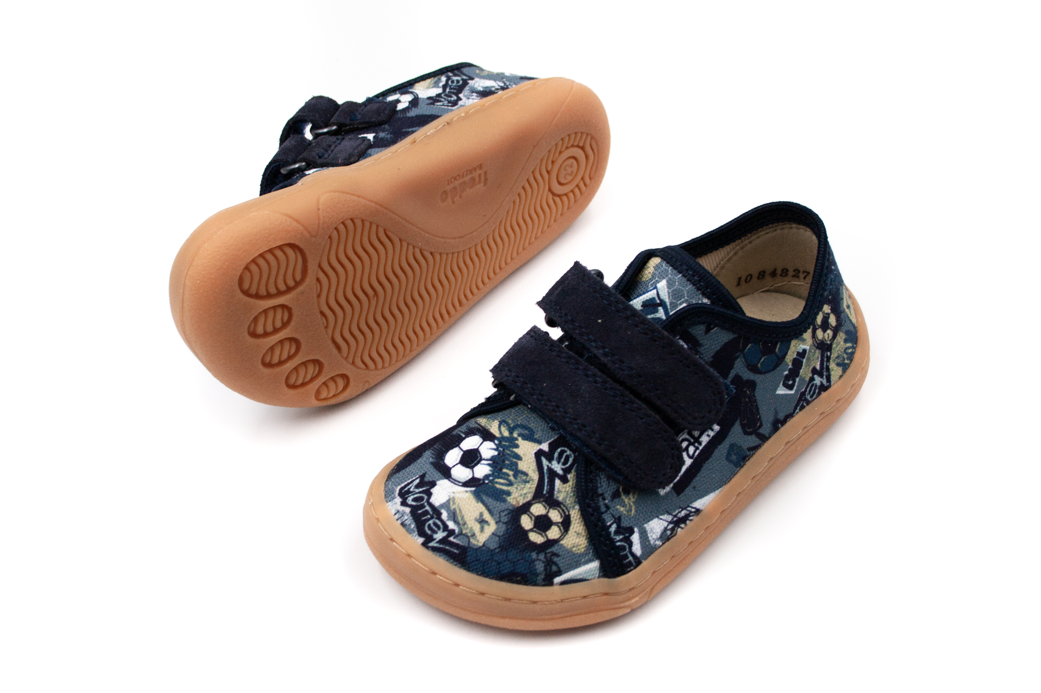 DETSKÉ BAREFOOT PLÁTENKY FRODDO CANVAS - GREY/BLUE Veľkosť: 23, Vnútorná dĺžka  topánky v cm: 15.2, Vnútorná šírka topánky v cm: 6.3