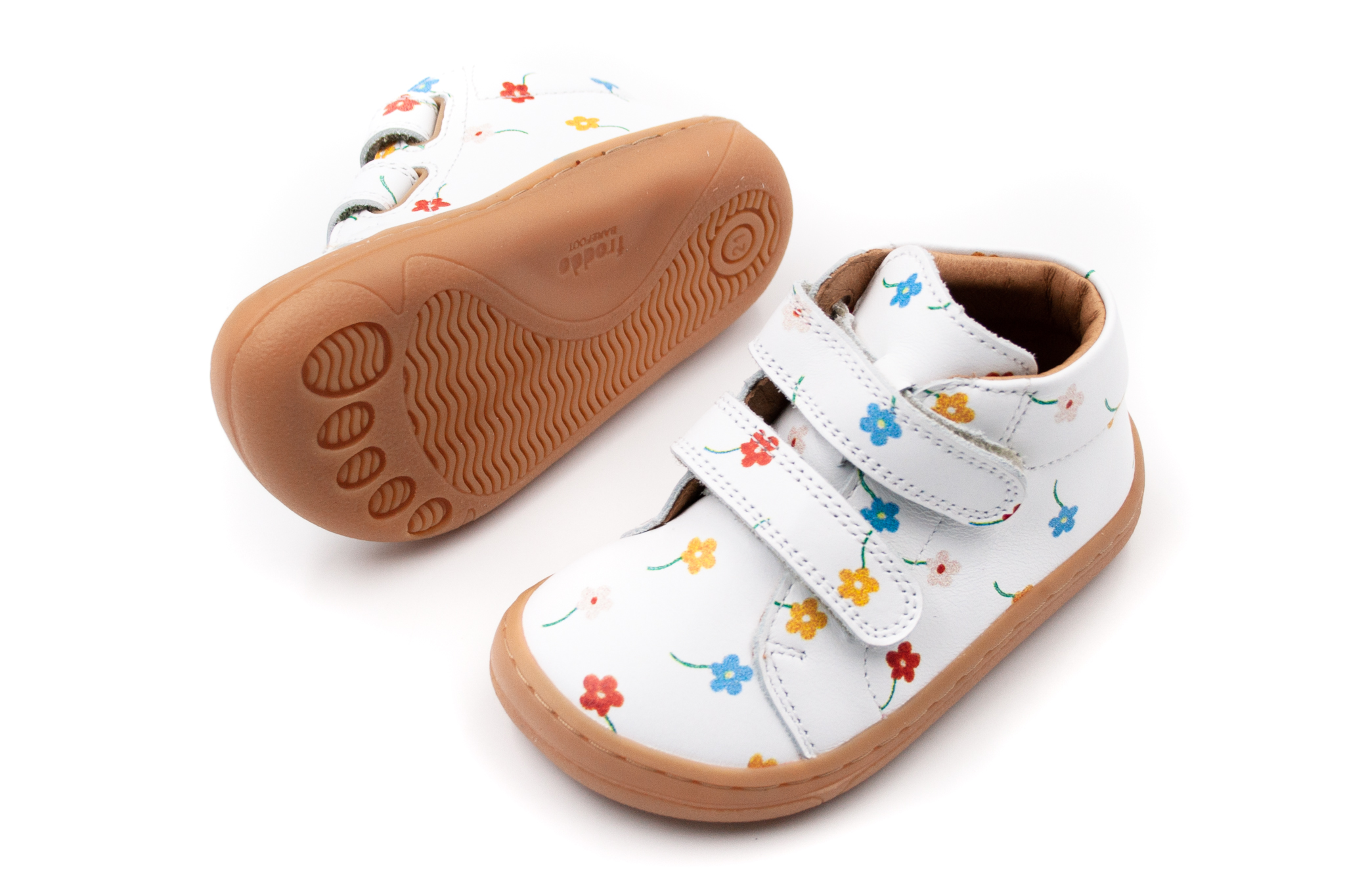 DETSKÉ BAREFOOT TOPÁNKY FRODDO FIRST STEP - FLOWERS Veľkosť: 23, Vnútorná dĺžka  topánky v cm: 14.5, Vnútorná šírka topánky v cm: 6.1