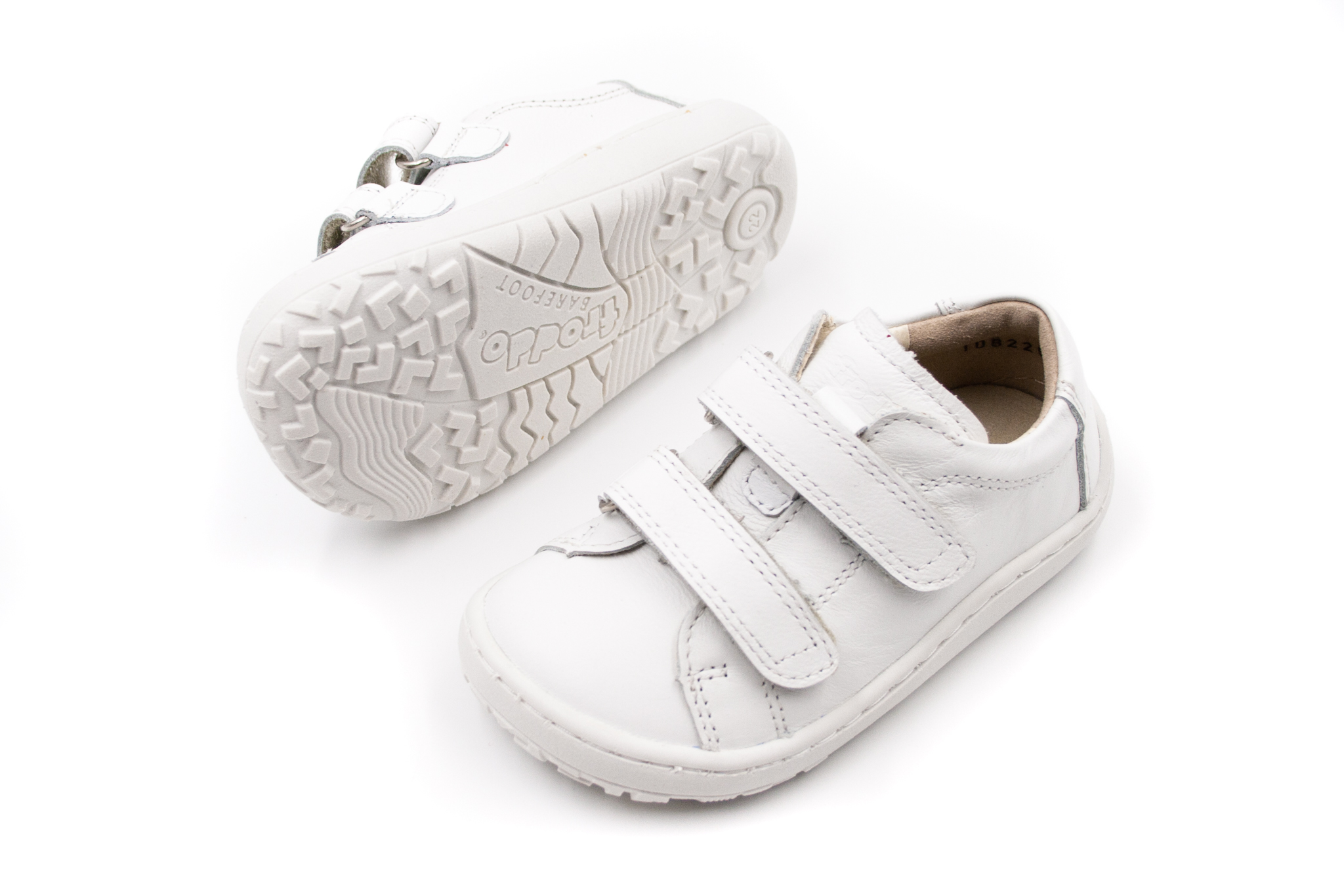 DETSKÉ BAREFOOT TOPÁNKY FRODDO BASE - WHITE Veľkosť: 23, Vnútorná dĺžka  topánky v cm: 14.5, Vnútorná šírka topánky v cm: 6.1