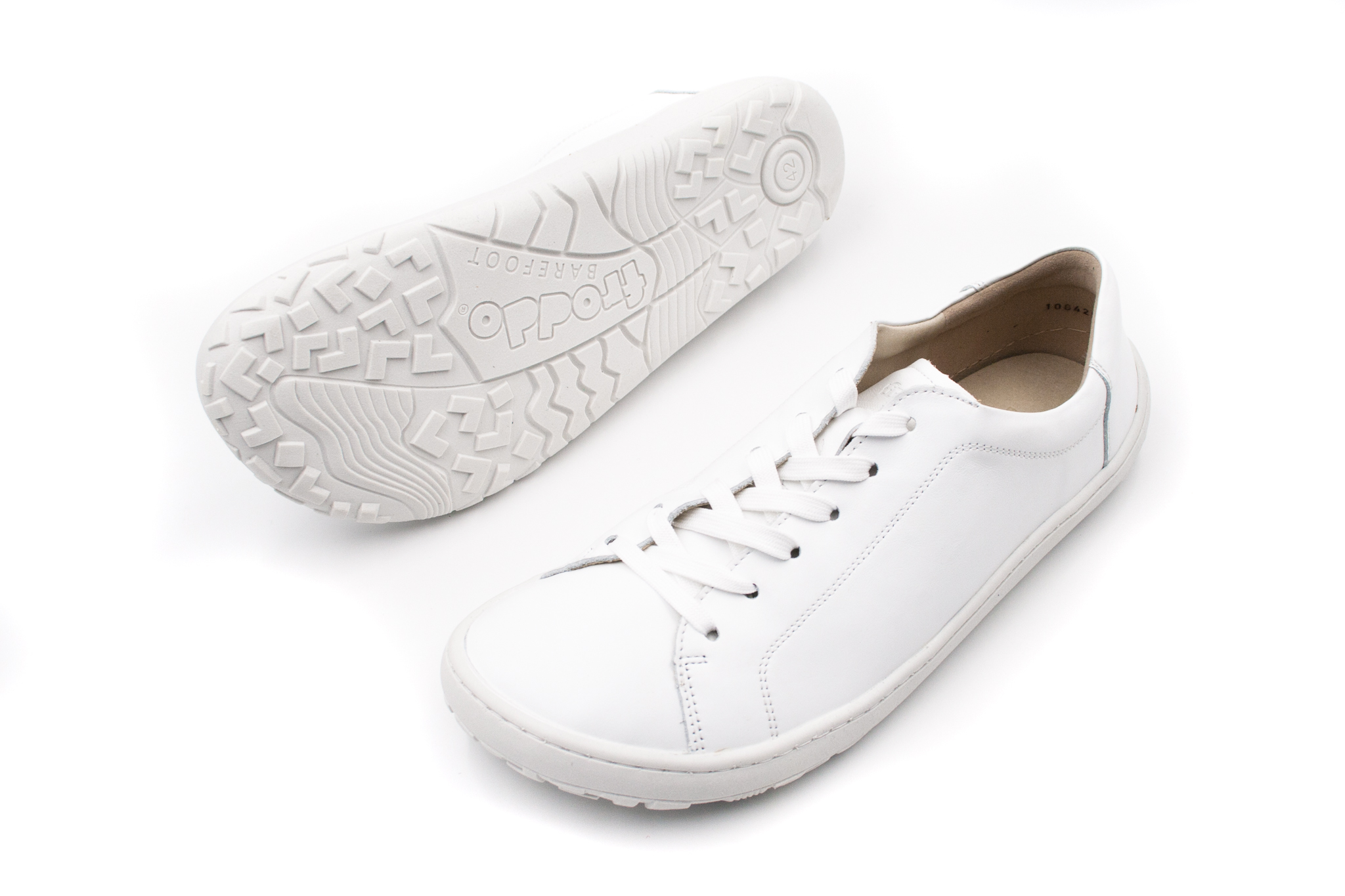 KOŽENÉ BAREFOOT TOPÁNKY PRE DOSPELÝCH FRODDO LACES - WHITE Veľkosť: 39, Vnútorná šírka topánky v cm: 8