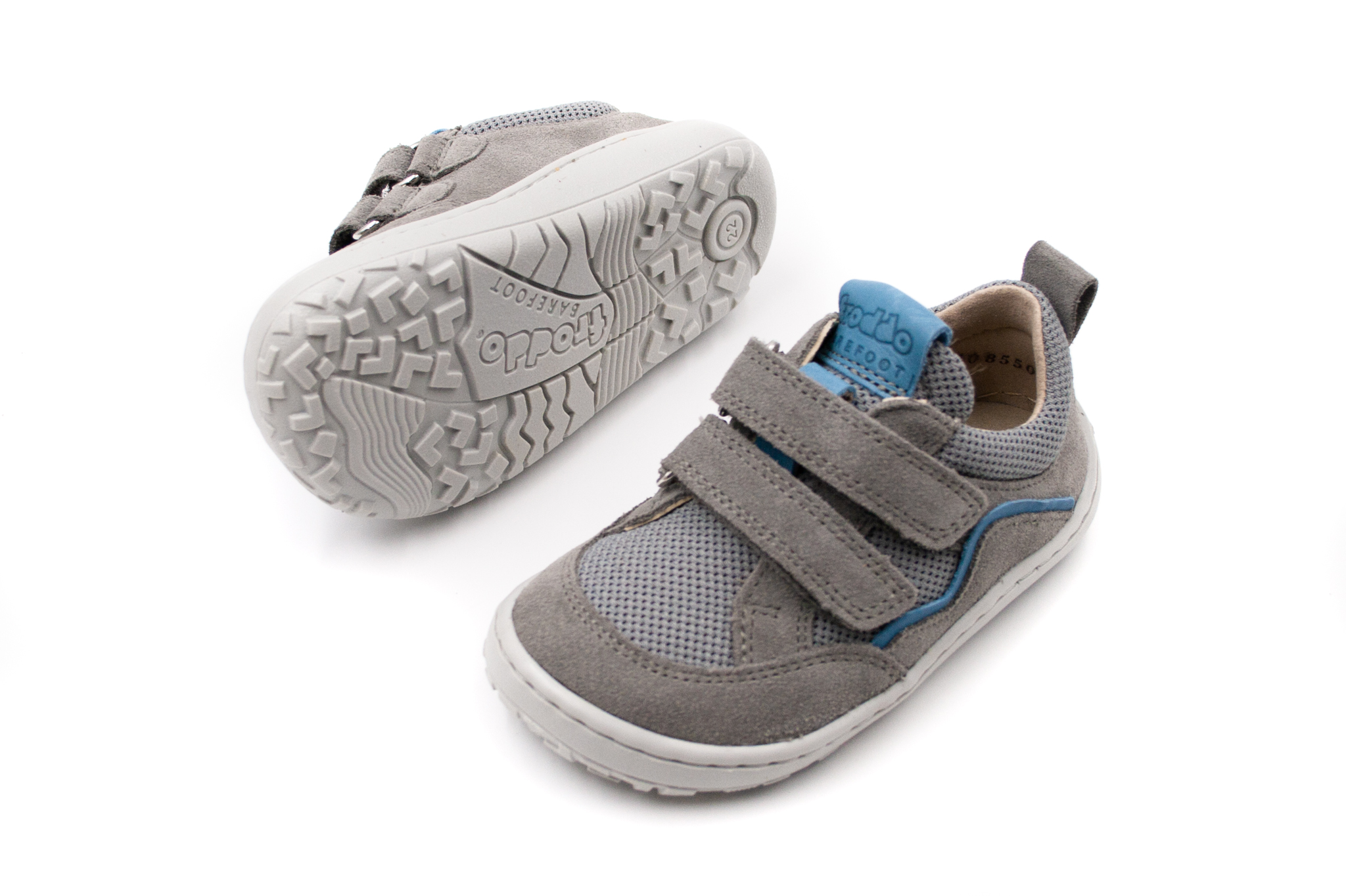 DETSKÉ BAREFOOT TENISKY FRODDO BASE - GREY Veľkosť: 23, Vnútorná dĺžka  topánky v cm: 14.5, Vnútorná šírka topánky v cm: 6.1
