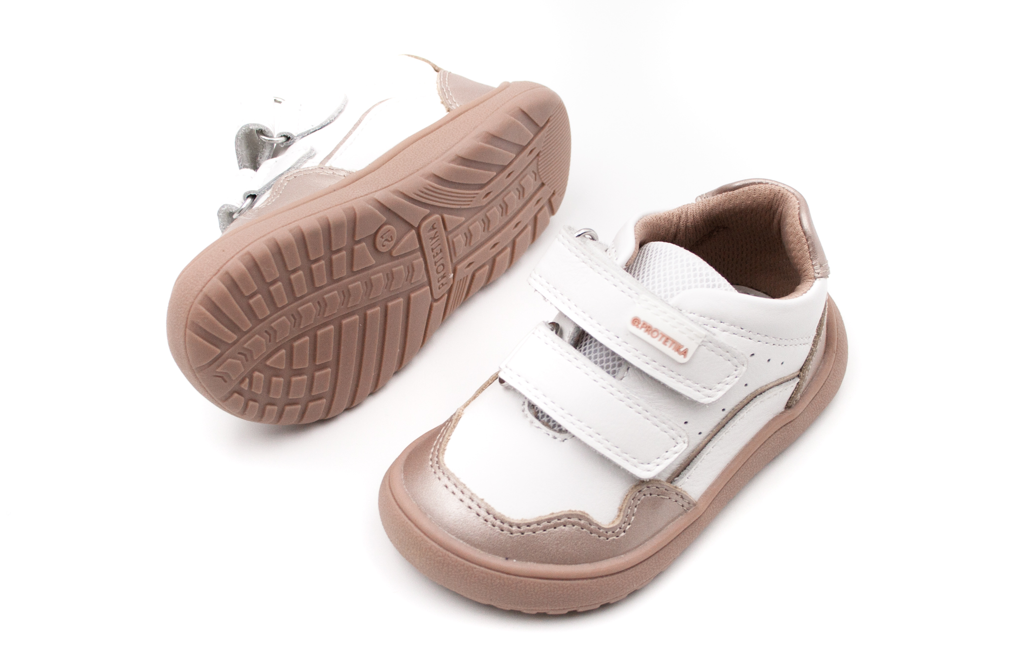 DETSKÉ BAREFOOT TOPÁNKY PROTETIKA - VENTRA WHITE Veľkosť: 26, Vnútorná dĺžka  topánky v cm: 16.7, Vnútorná šírka topánky v cm: 6.8