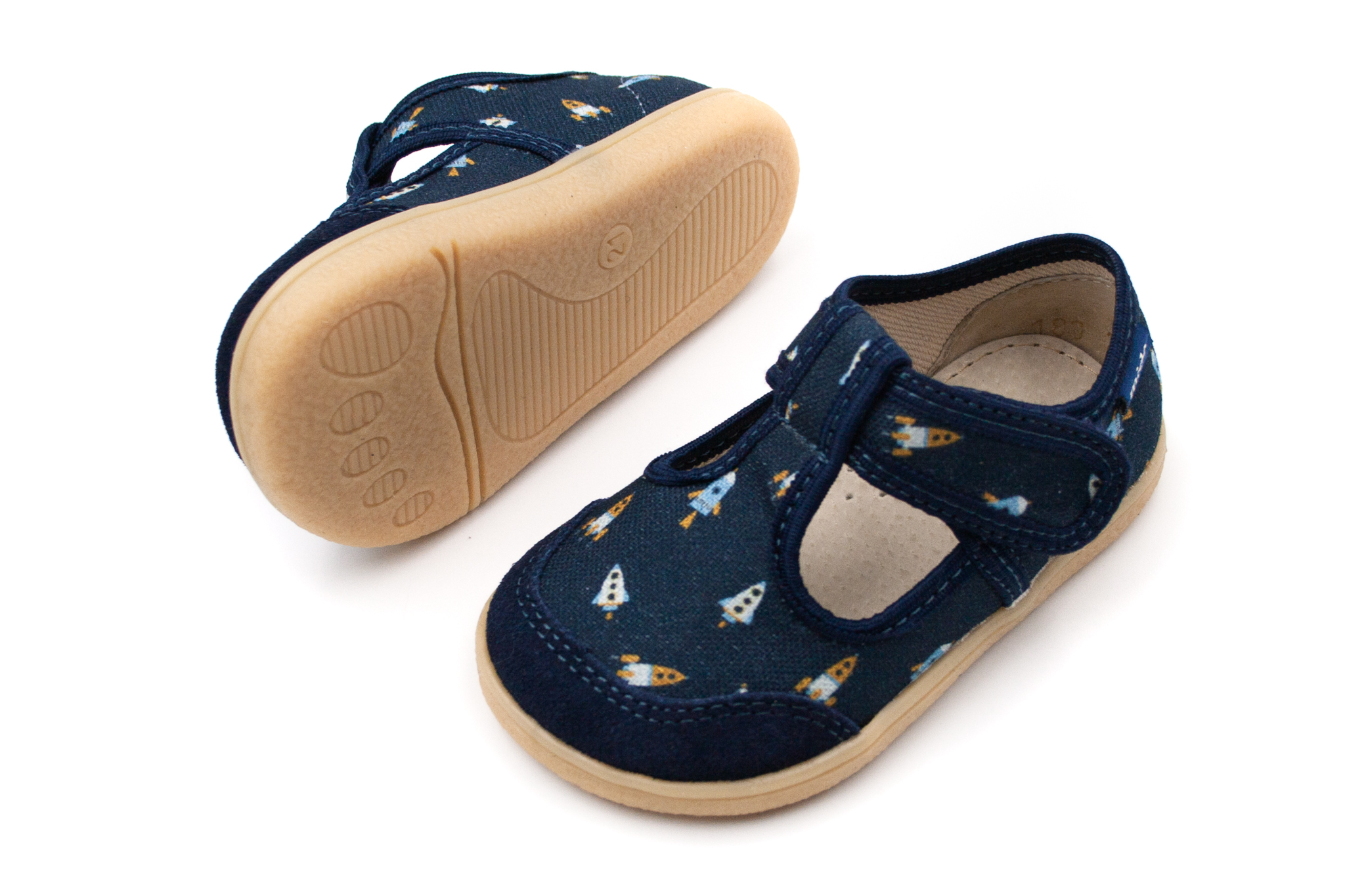 Mido Shoes  DETSKÉ BAREFOOT PAPUČE MIDO SHOES - SPACE Veľkosť: 26, Vnútorná dĺžka  topánky v cm: 16.6, Vnútorná šírka topánky v cm: 6.8