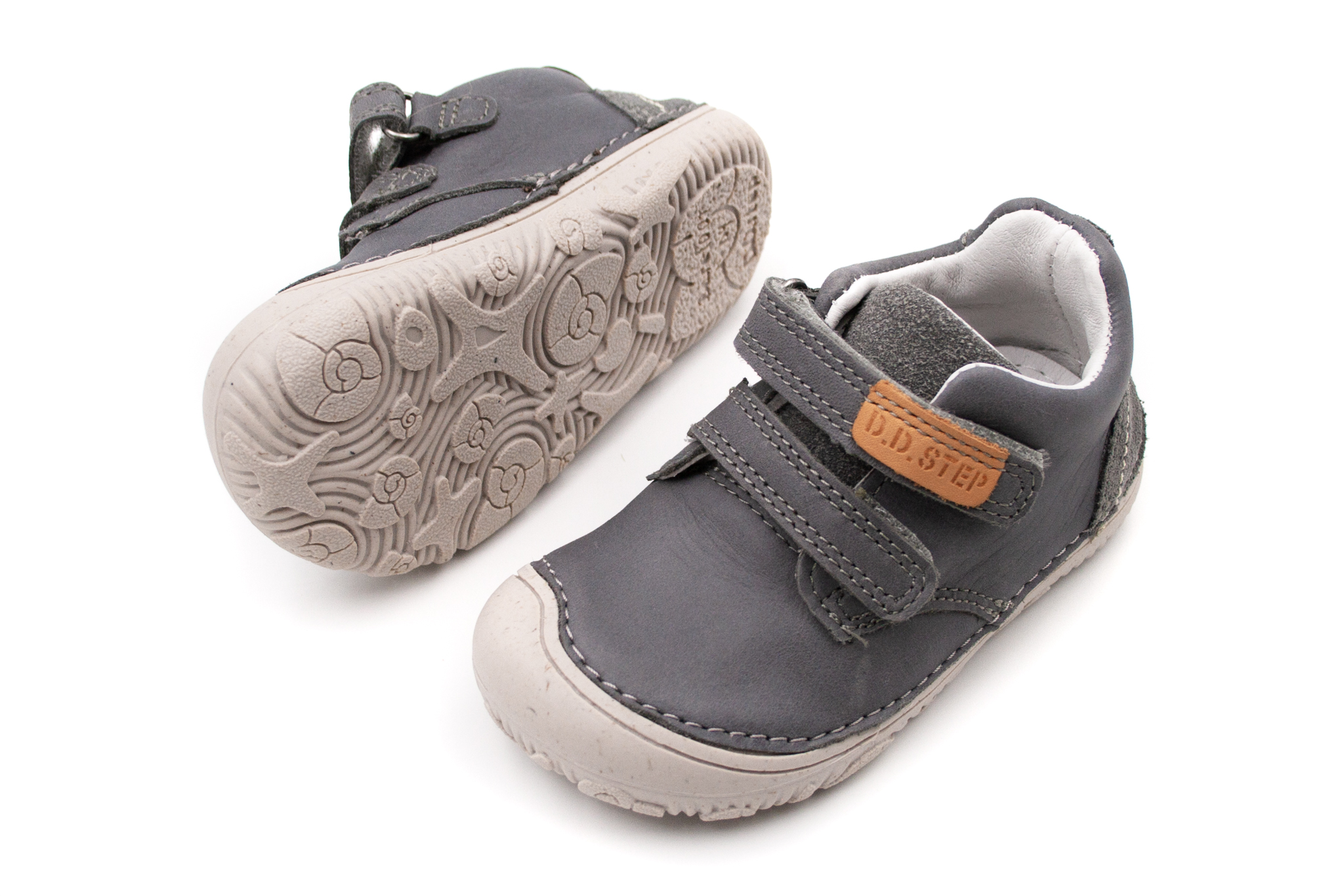 D.D.Step  DETSKÉ BAREFOOT NÍZKE TOPÁNKY D.D.STEP 073 - DARK GREY Veľkosť: 23, Vnútorná dĺžka  topánky v cm: 14.7, Vnútorná šírka topánky v cm: 6.5