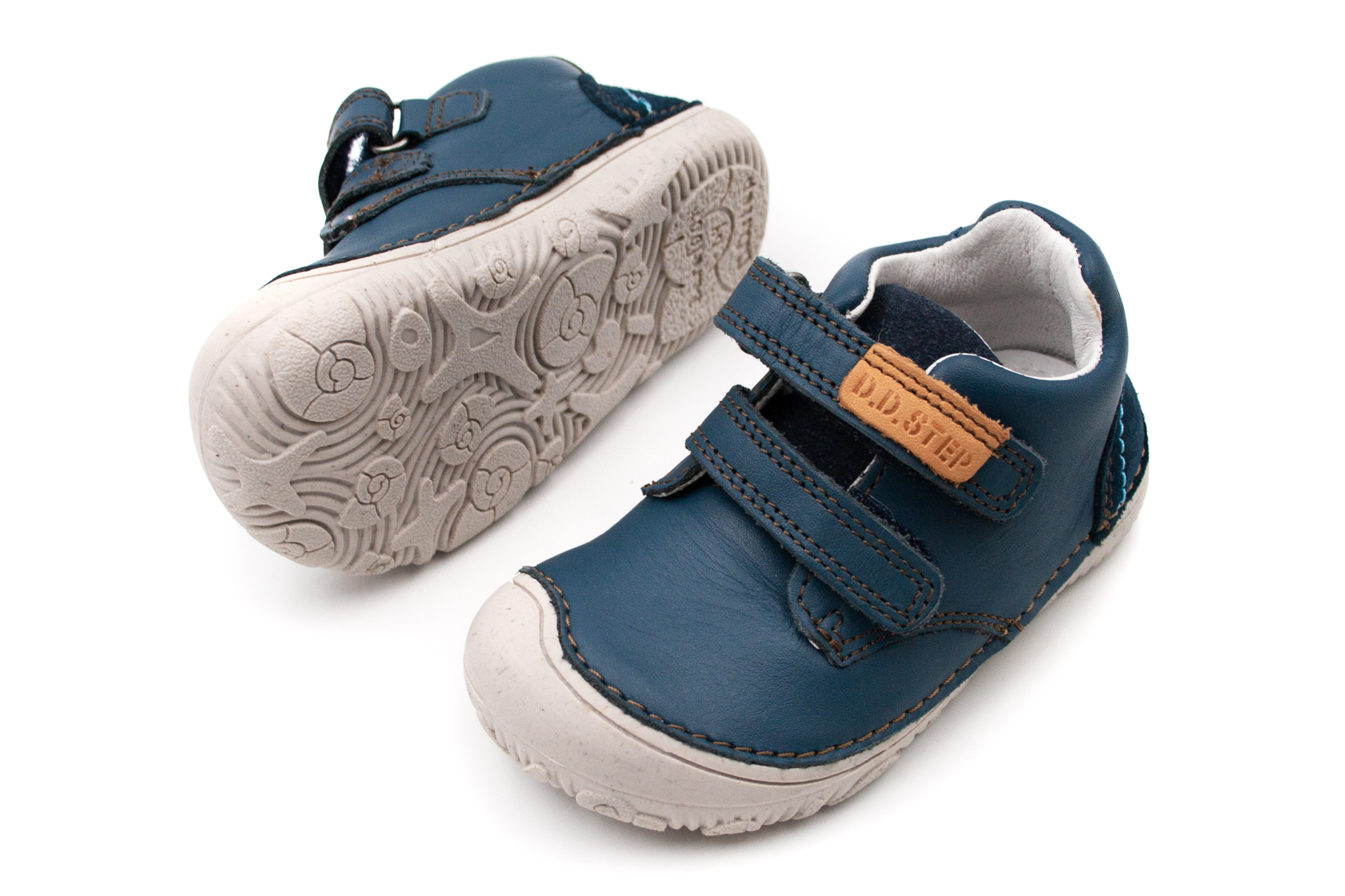 DETSKÉ BAREFOOT NÍZKE TOPÁNKY D.D.STEP 073 - ROYAL BLUE Veľkosť: 20, Vnútorná dĺžka  topánky v cm: 12.8, Vnútorná šírka topánky v cm: 6