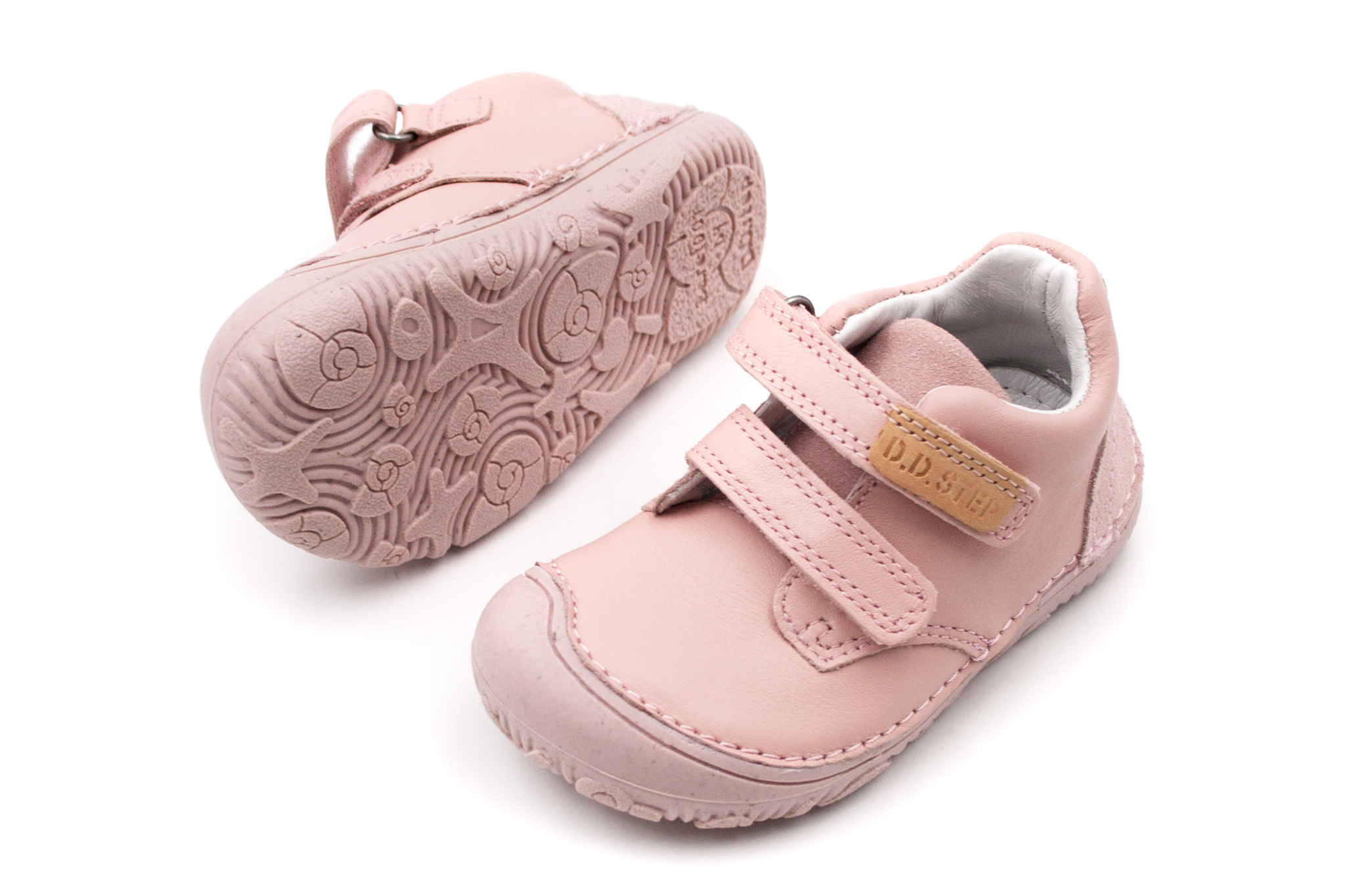 DETSKÉ BAREFOOT NÍZKE TOPÁNKY D.D.STEP 073 - PINK Veľkosť: 21, Vnútorná dĺžka  topánky v cm: 13.5, Vnútorná šírka topánky v cm: 6.1