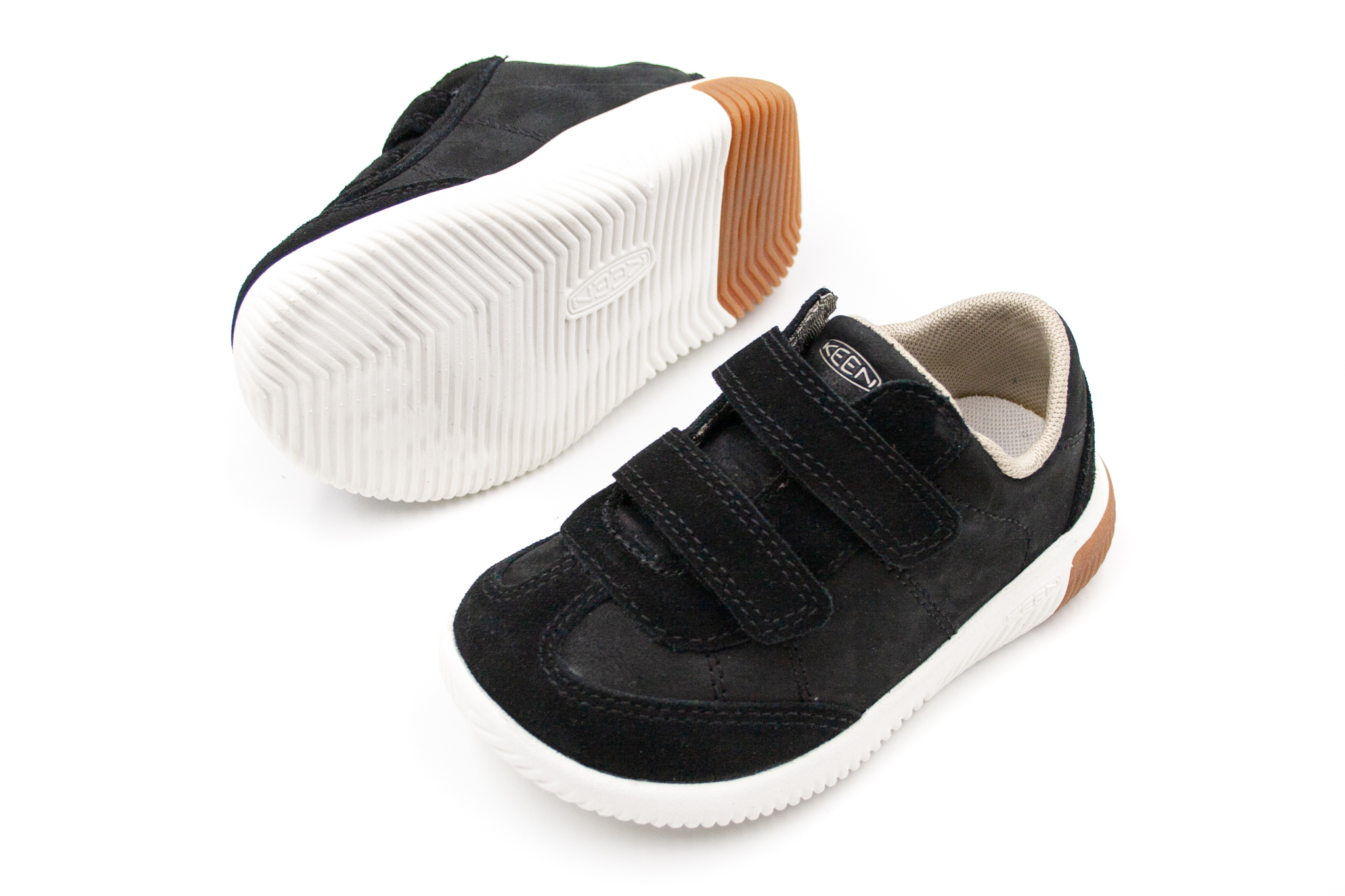 Keen  DETSKÉ KOŽENÉ TENISKY KEEN KNX T-TOE - BLACK/STAR WHITE Veľkosť: 36, Vnútorná dĺžka  topánky v cm: 22.2, Vnútorná šírka topánky v cm: 8.4