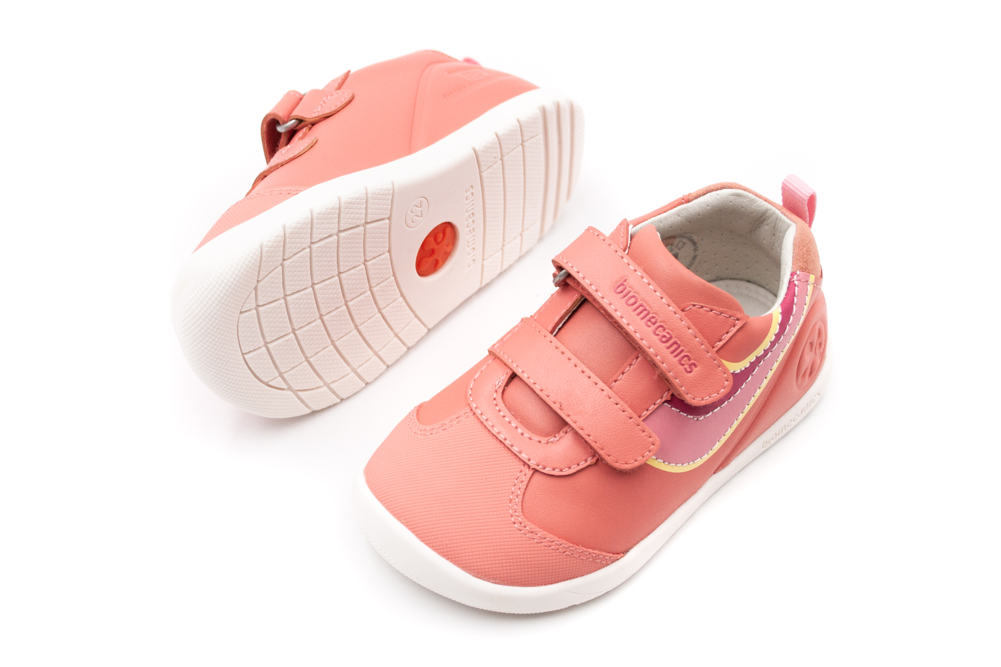 Biomecanics  DETSKÉ BAREFOOT TOPÁNKY BIOMECANICS RESPECTFUL - CANTALUPE Veľkosť: 20, Vnútorná dĺžka  topánky v cm: 12.4, Vnútorná šírka topánky v c…