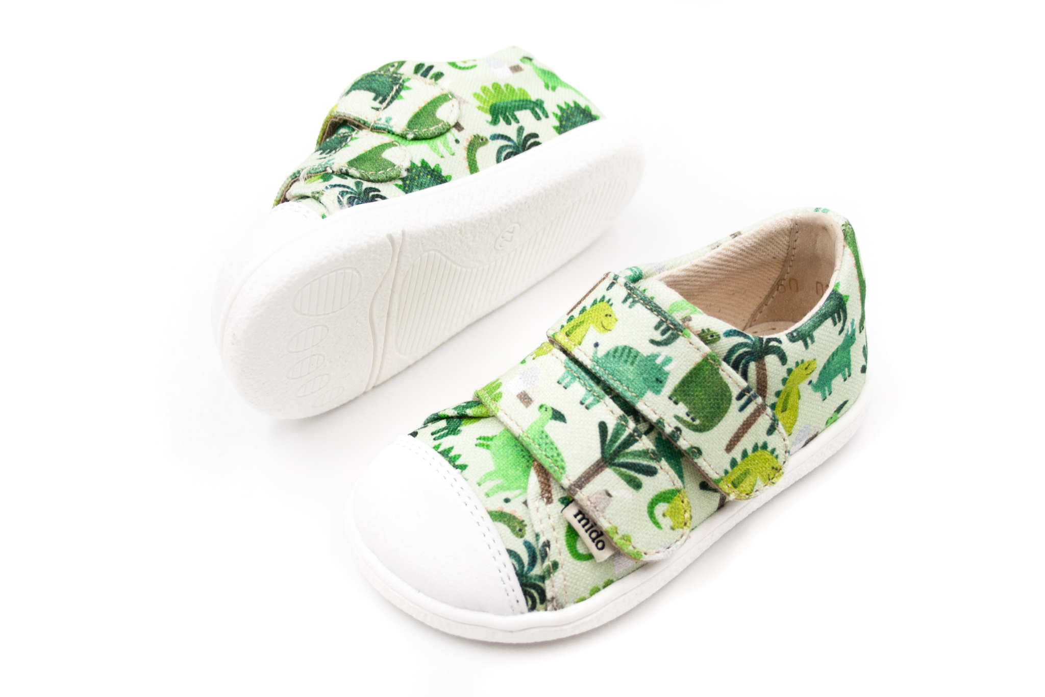 Mido Shoes  DETSKÉ BAREFOOT PLÁTENKY MIDO SHOES - DINO Veľkosť: 23, Vnútorná dĺžka  topánky v cm: 14.6, Vnútorná šírka topánky v cm: 6.3