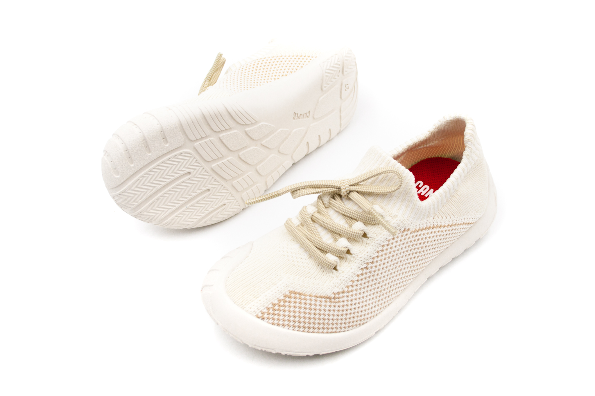 Camper  DETSKÉ BAREFOOT TENISKY CAMPER PEU PATH - BEIGE Veľkosť: 35, Vnútorná dĺžka  topánky v cm: 22.4, Vnútorná šírka topánky v cm: 8.3