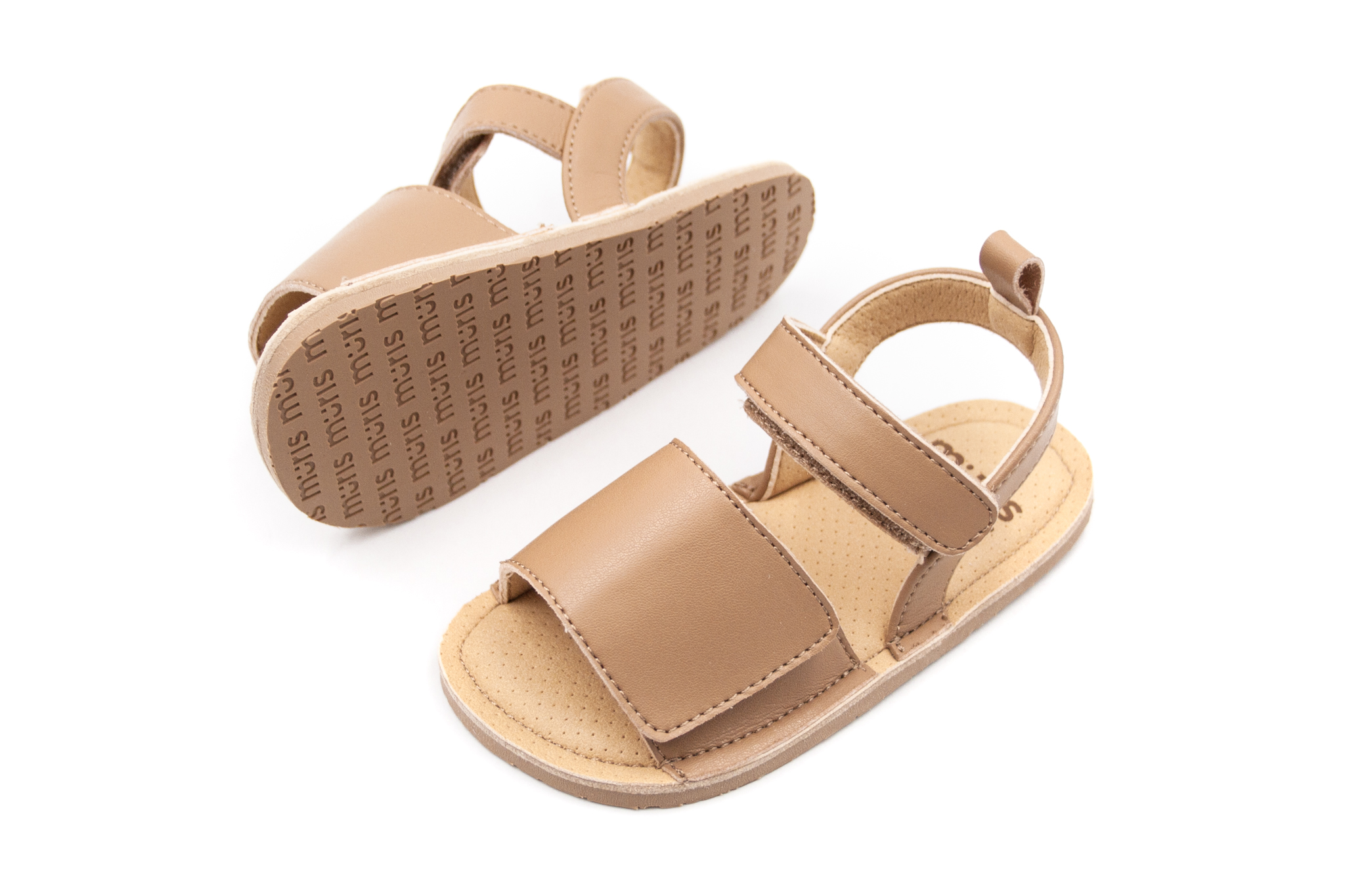 Muris  DETSKÉ BAREFOOT SANDÁLKY MURIS ROME MINI - TAN BROWN Veľkosť: 20, Vnútorná dĺžka  topánky v cm: 12.5, Vnútorná šírka topánky v cm: 5.6