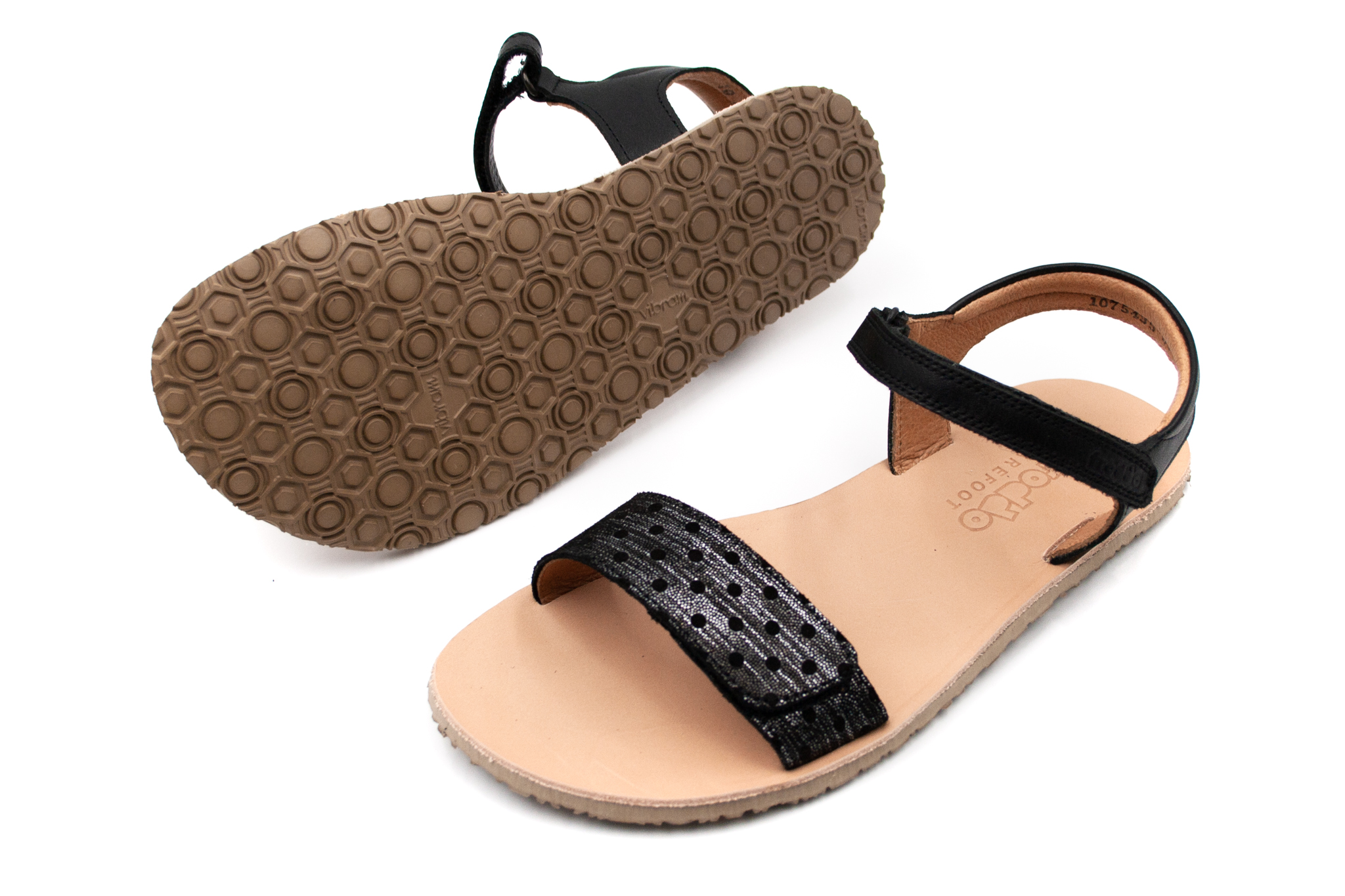 Froddo  BAREFOOT SANDÁLE FRODDO FLEXY LIA VIBRAM - BLACK Veľkosť: 37, Vnútorná dĺžka  topánky v cm: 24.6, Vnútorná šírka topánky v cm: 8.5