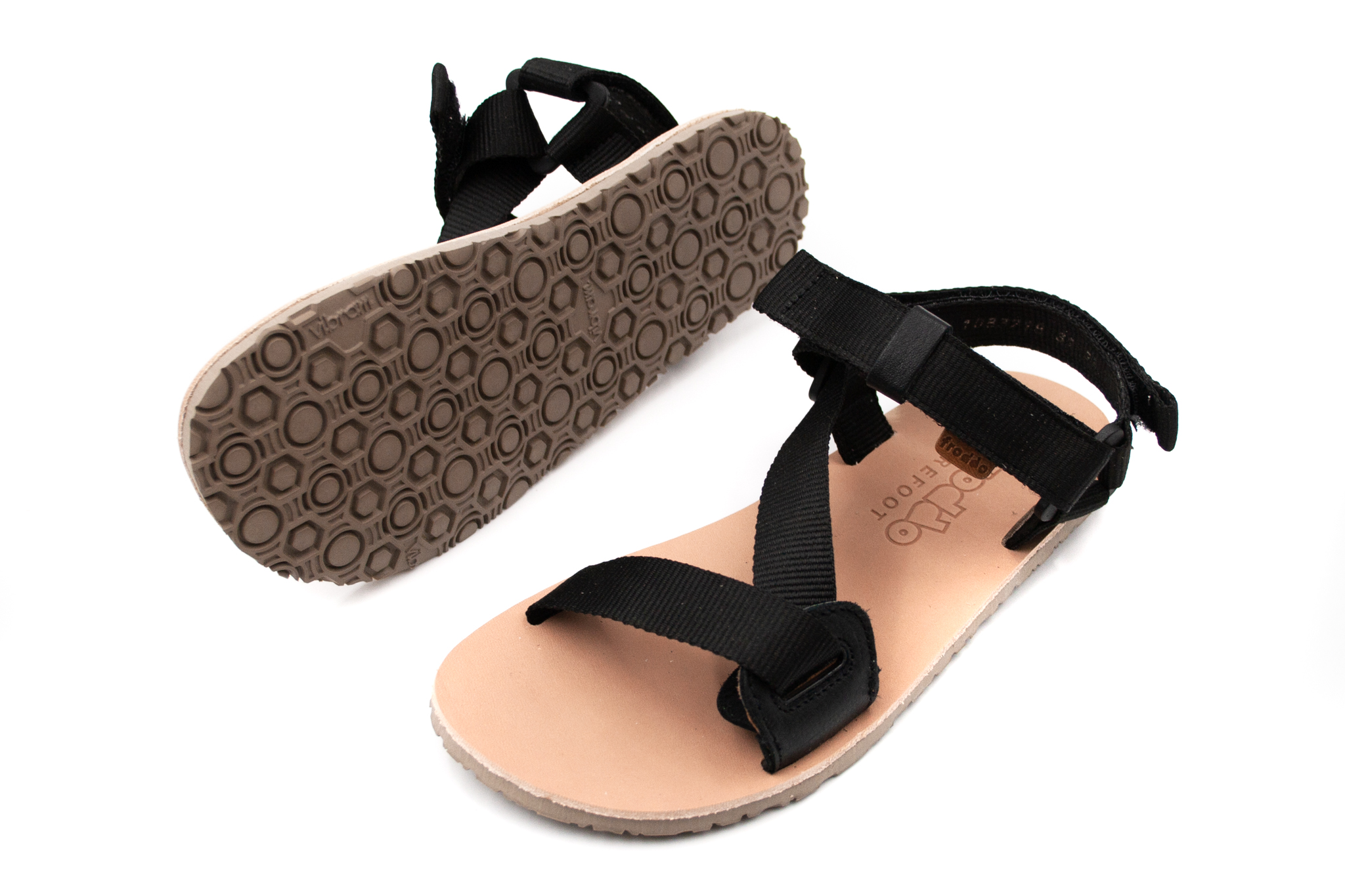 Froddo  BAREFOOT SANDÁLE FRODDO FLEXY STRAPS - BLACK Veľkosť: 37, Vnútorná dĺžka  topánky v cm: 24.6, Vnútorná šírka topánky v cm: 8.5