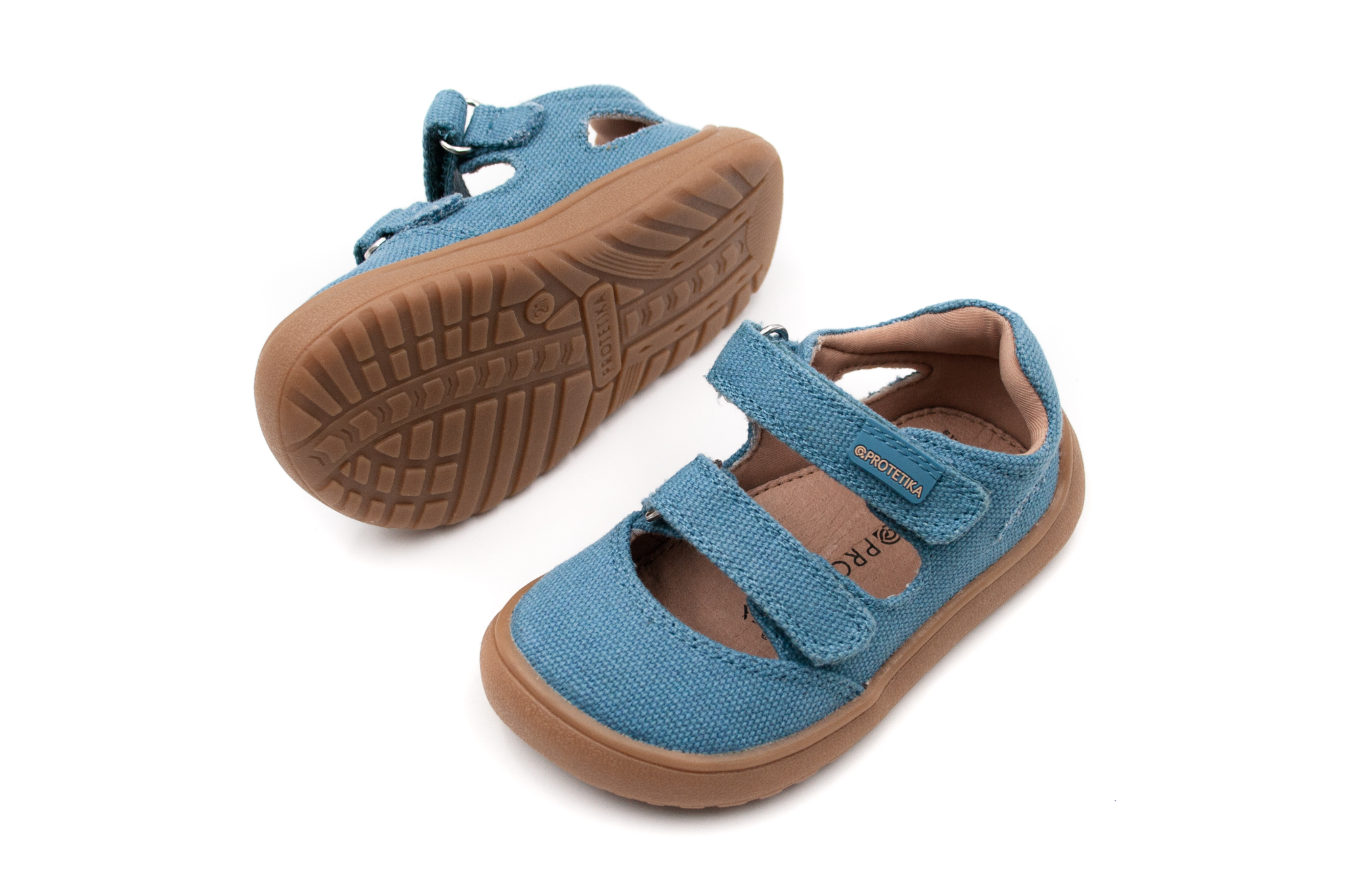 Protetika  DETSKÉ BAREFOOT SANDÁLE PROTETIKA TAFI - JEANS Veľkosť: 22, Vnútorná dĺžka  topánky v cm: 14, Vnútorná šírka topánky v cm: 6.1