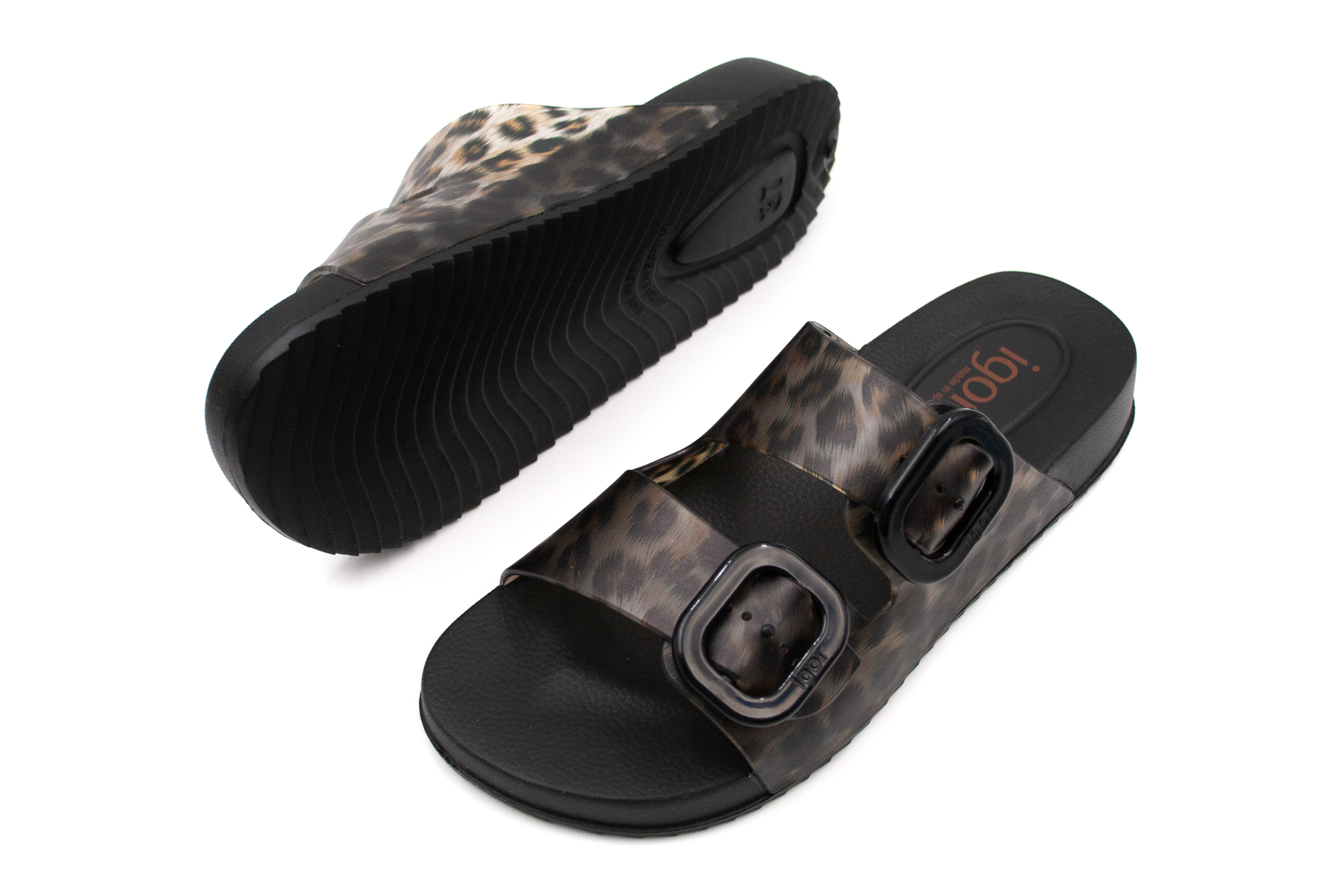 Igor Shoes  IGOR SHOES GUMENÉ ŠĽAPKY DOSPELÁCKE HABANA BRILLO LEO- BLACK Veľkosť: 37, Vnútorná dĺžka  topánky v cm: 24.6, Vnútorná šírka topánky v …