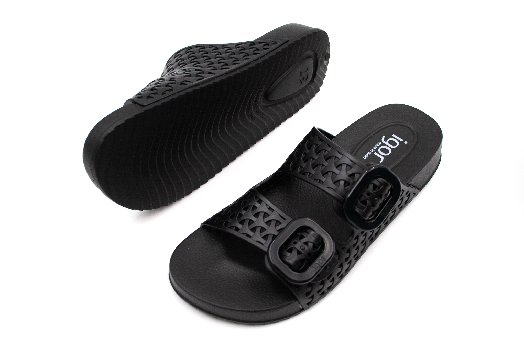 Igor Shoes  IGOR SHOES GUMENÉ ŠĽAPKY DOSPELÁCKE HABANA FRESH - BLACK Veľkosť: 37, Vnútorná dĺžka  topánky v cm: 24.6, Vnútorná šírka topánky v cm: …