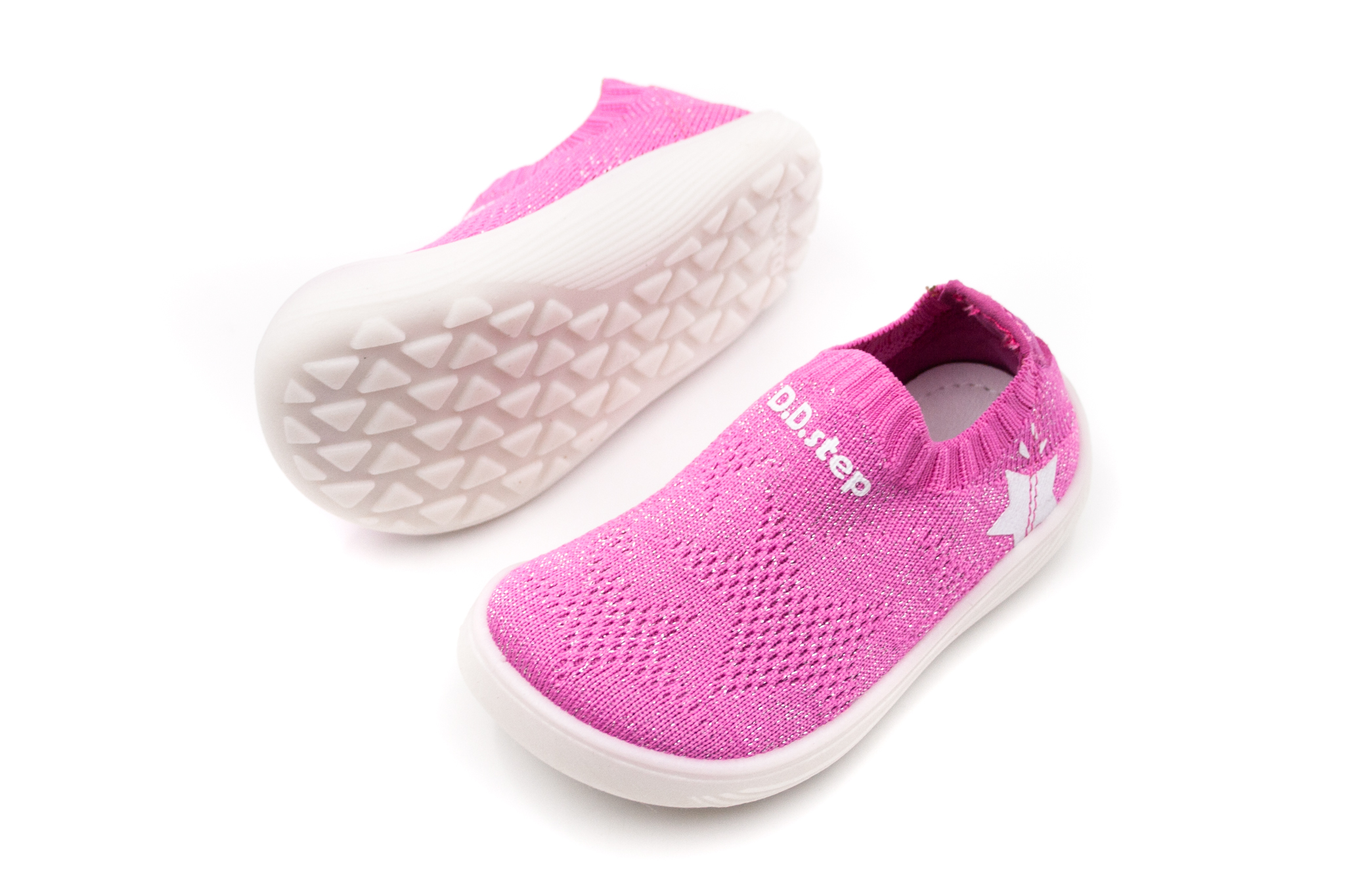 D.D.Step  DETSKÉ BAREFOOT SIEŤOVANÉ TENISKY D.D.STEP 093 - DARK PINK Veľkosť: 22, Vnútorná dĺžka  topánky v cm: 14, Vnútorná šírka topánky v cm: 6.2