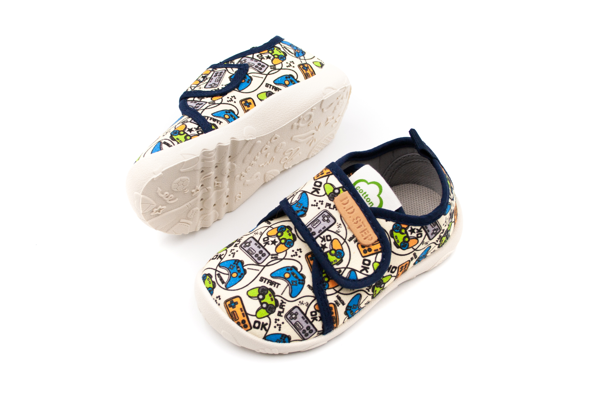 D.D.Step  DETSKÉ BAREFOOT PLÁTENKY D.D.STEP 086 - GAMER WHITE Veľkosť: 22, Vnútorná dĺžka  topánky v cm: 14.2, Vnútorná šírka topánky v cm: 6.1