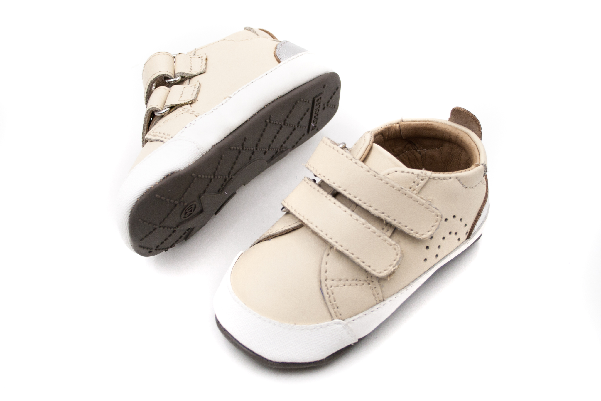Old Soles  DETSKÉ BAREFOOT TOPÁNKY OLD SOLES PREWALKERS BABY - VANILLA SILVER Veľkosť: 19, Vnútorná dĺžka  topánky v cm: 11.9, Vnútorná šírka topán…