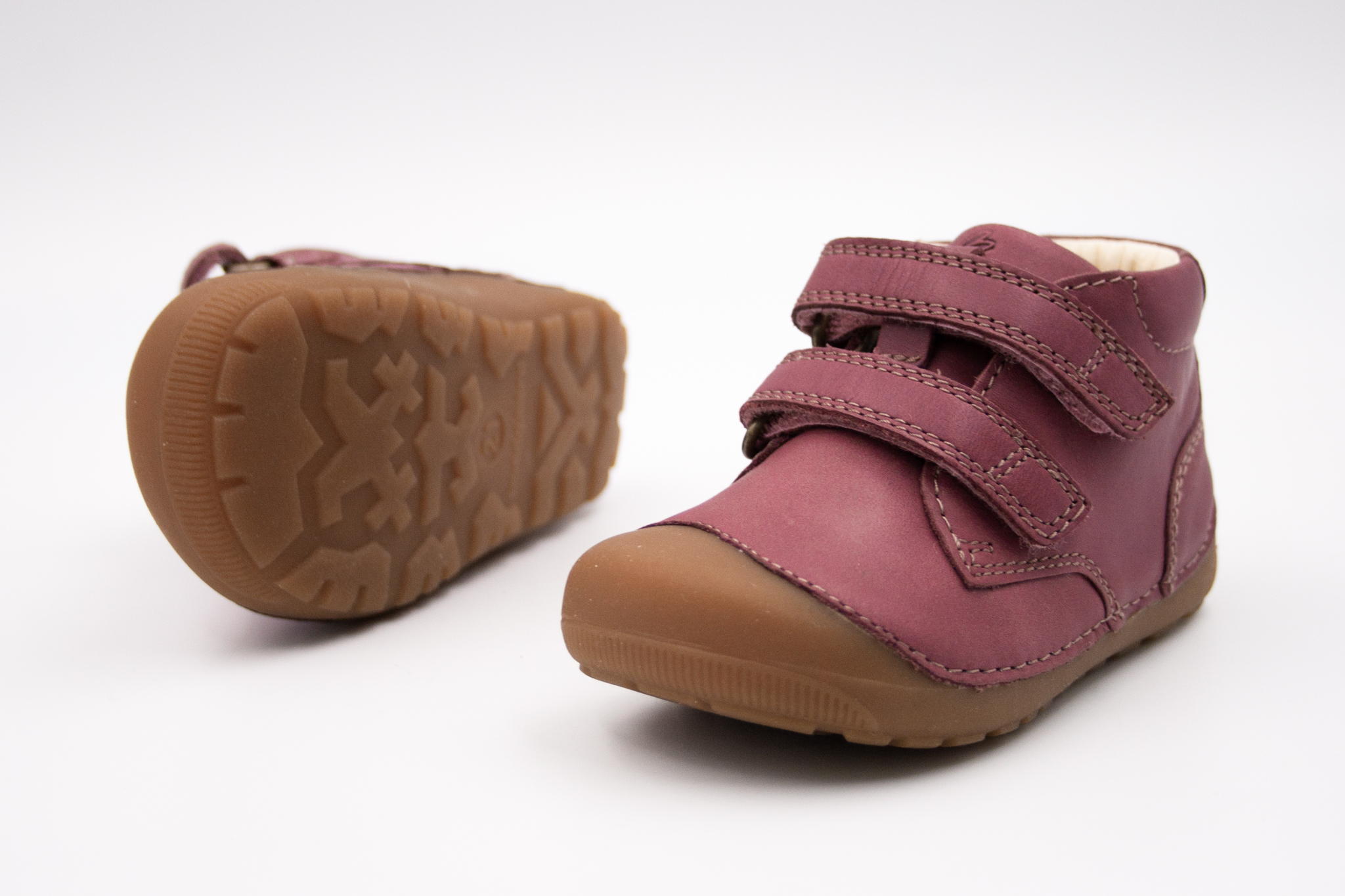 BUNDGAARD BAREFOOT TOPÁNKY PETIT STRAP - DARK ROSE Veľkosť: 19, Vnútorná dĺžka  topánky v cm: 12, Vnútorná šírka topánky v cm: 5.5